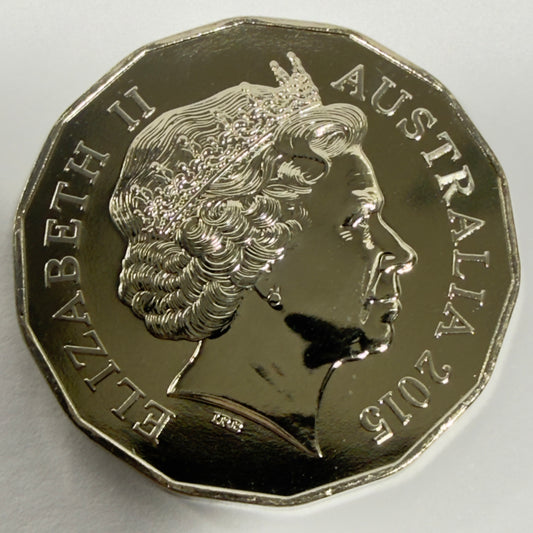2015 50 Cent Tetra-Decagon - Lunar Year of the Goat GEM Uncirculated in Capsule