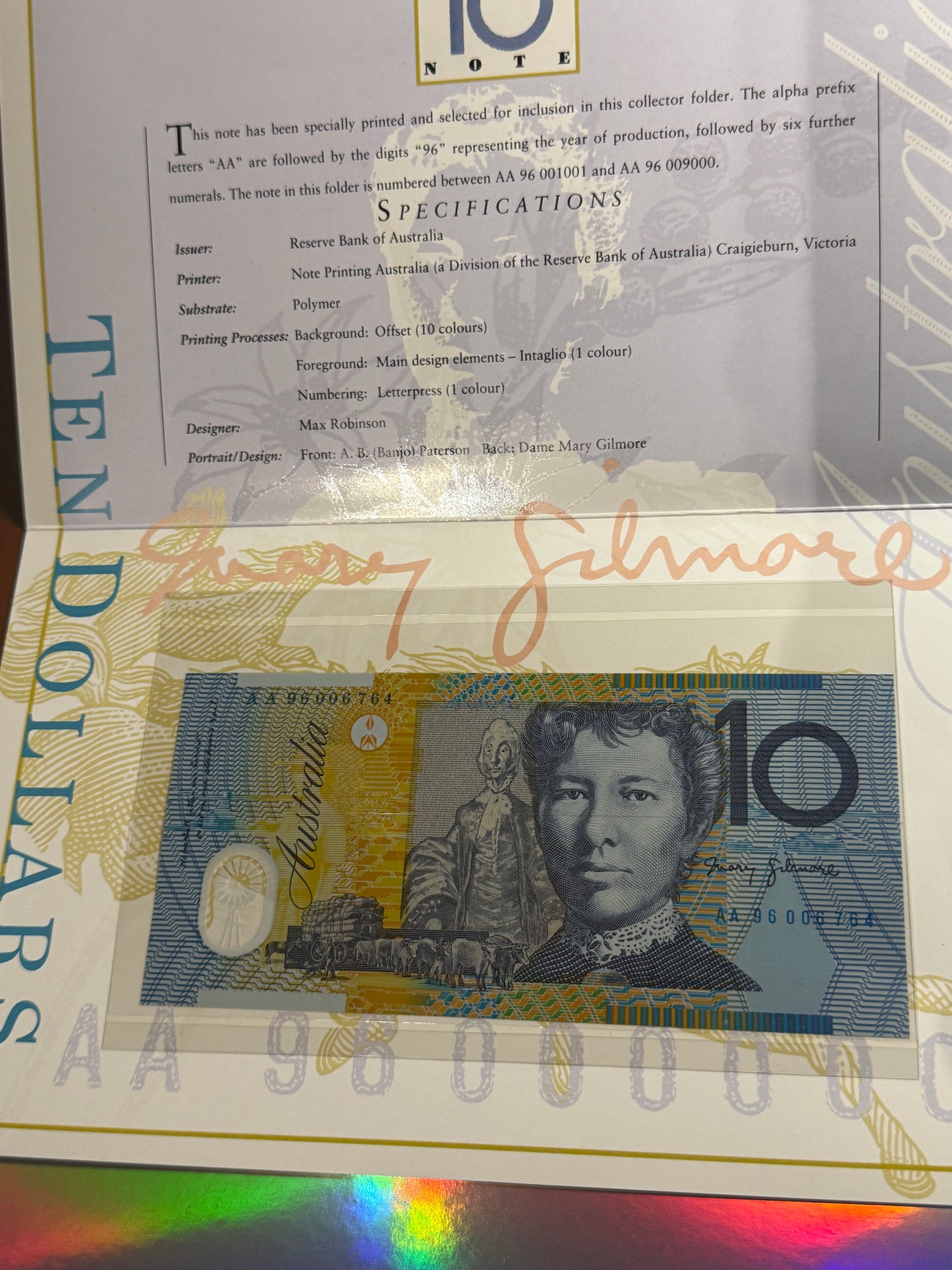 1996 Low Numbered DELUXE NPA Folders - $5-$10-$20 Matched Serials - New Age Numismatics