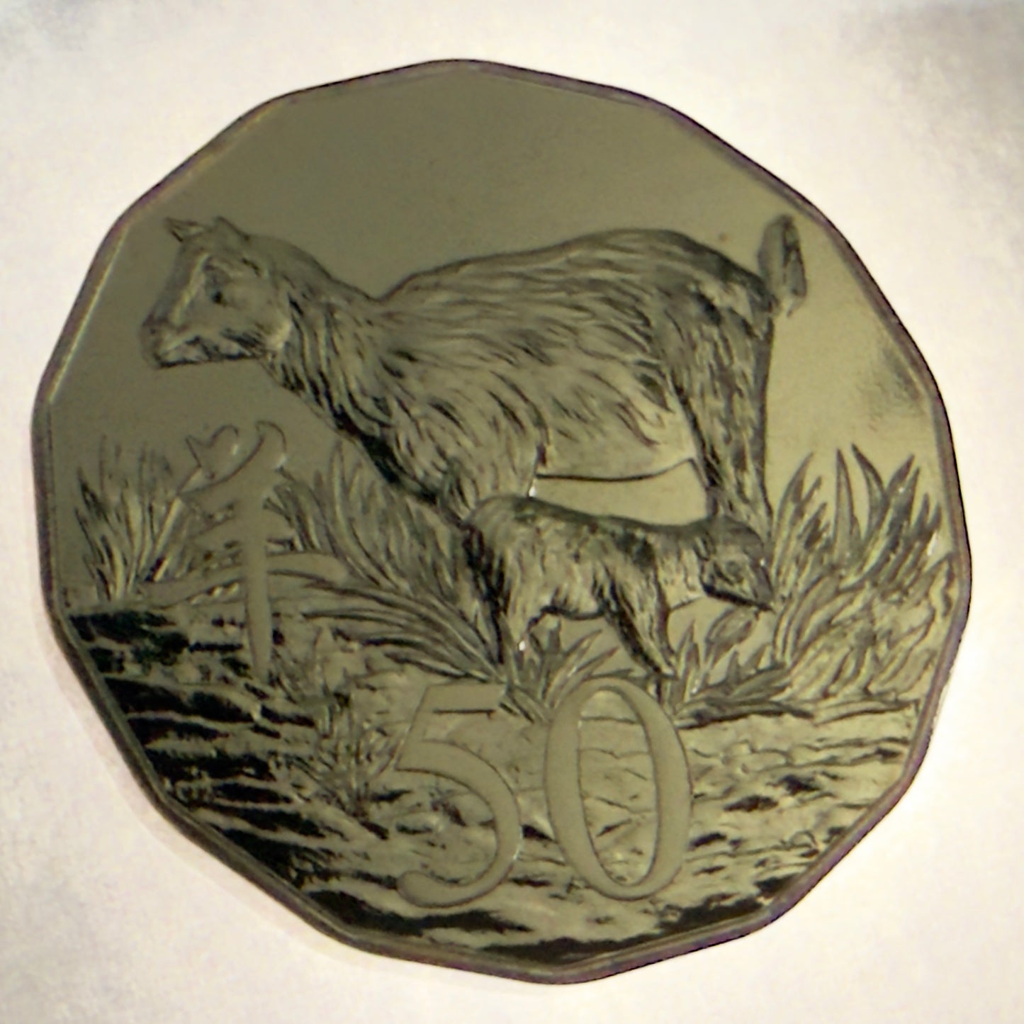 2015 50 Cent Tetra-Decagon - Lunar Year of the Goat GEM Uncirculated in Capsule