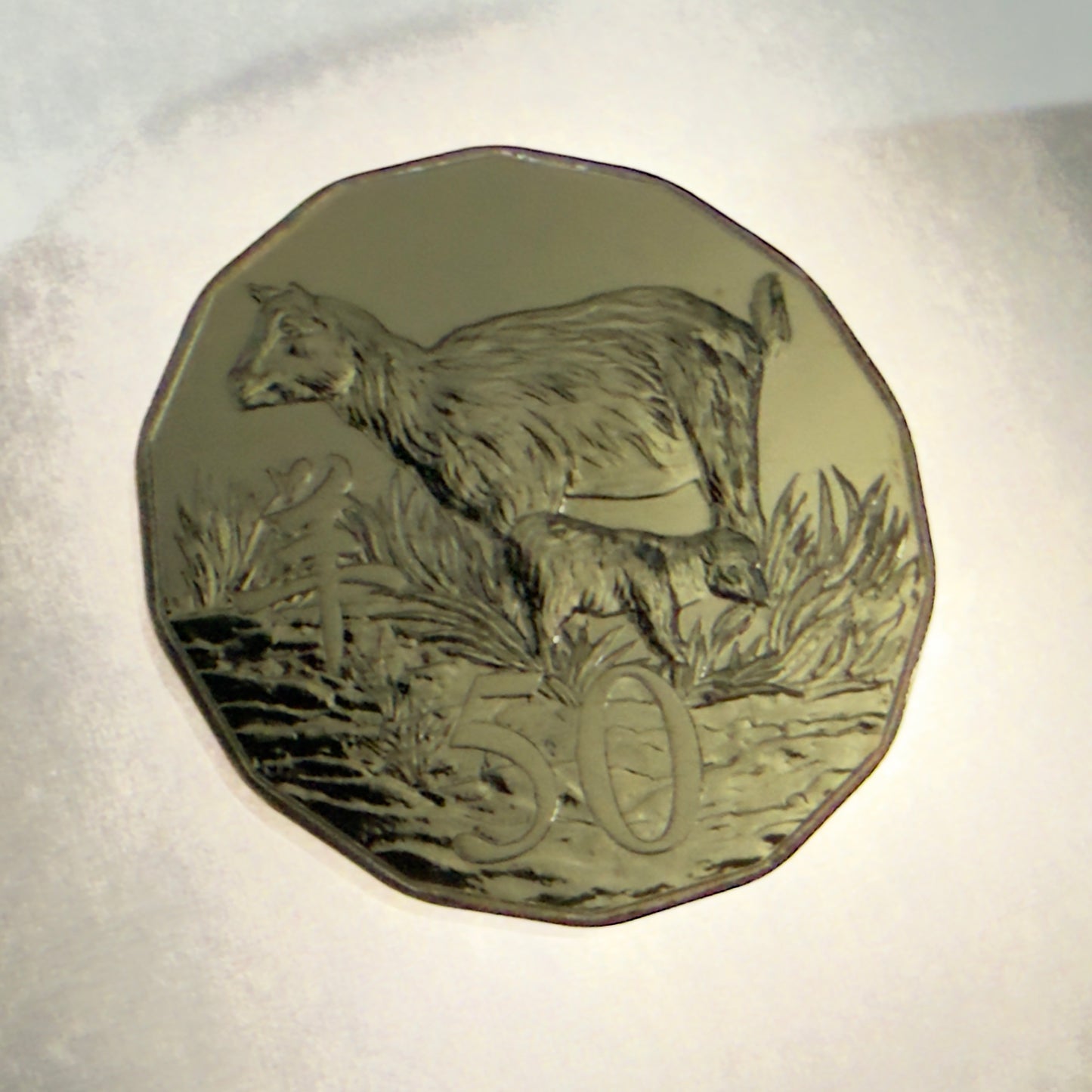 2015 50 Cent Tetra-Decagon - Lunar Year of the Goat GEM Uncirculated in Capsule