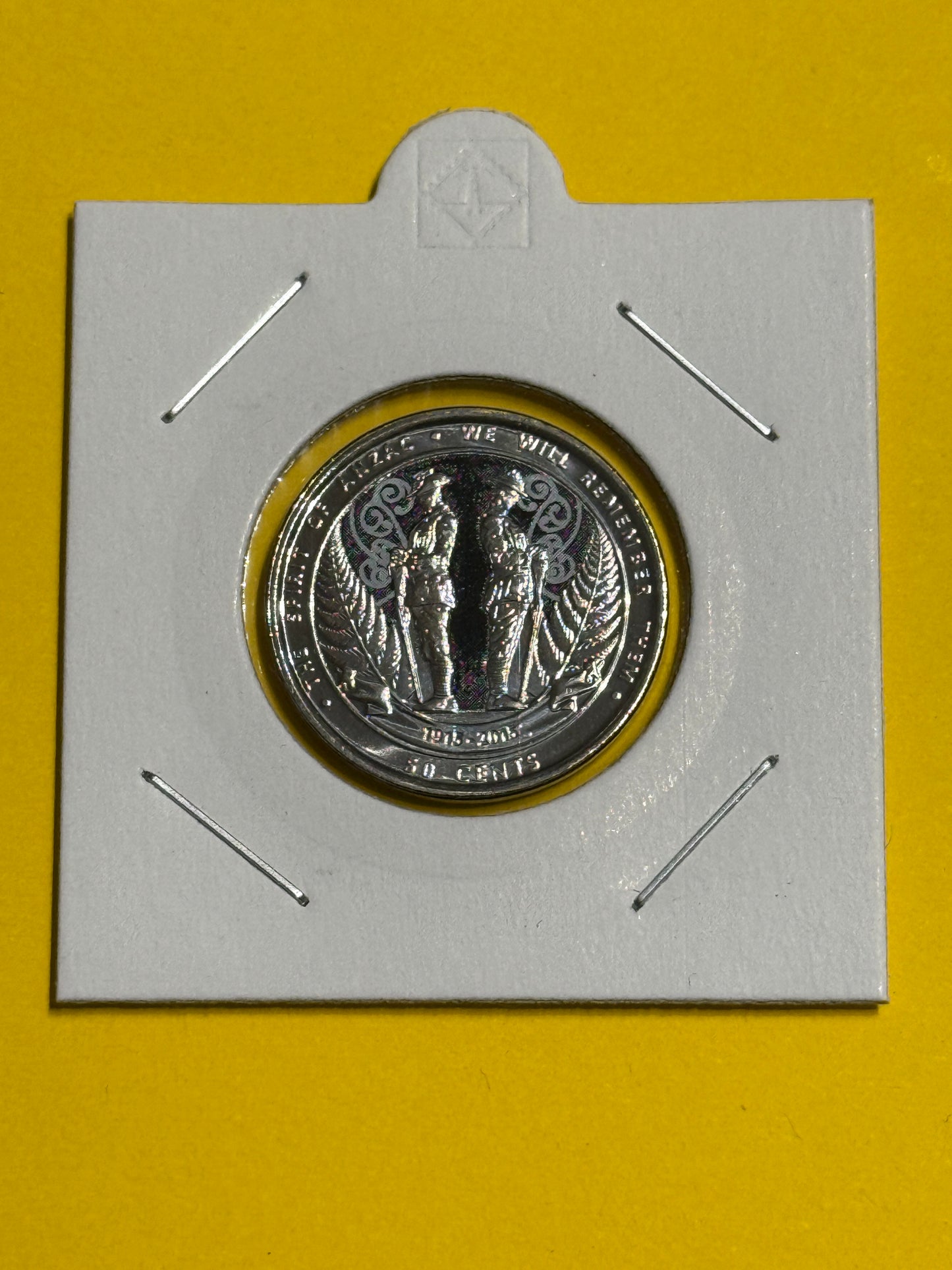 2015 New Zealand 50 Cent - Coloured Coin - Spirit Of Anzac - Uncirculated 50c - New Age Numismatics