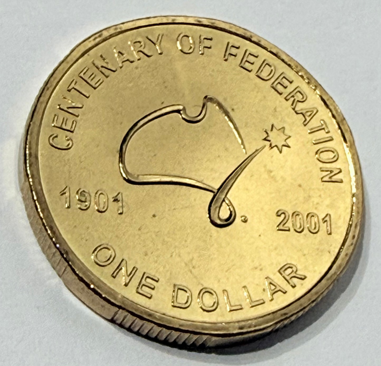 2001 $1 Centenary of Federation Coin - Choice Uncirculated - ex mint set -in 2x2