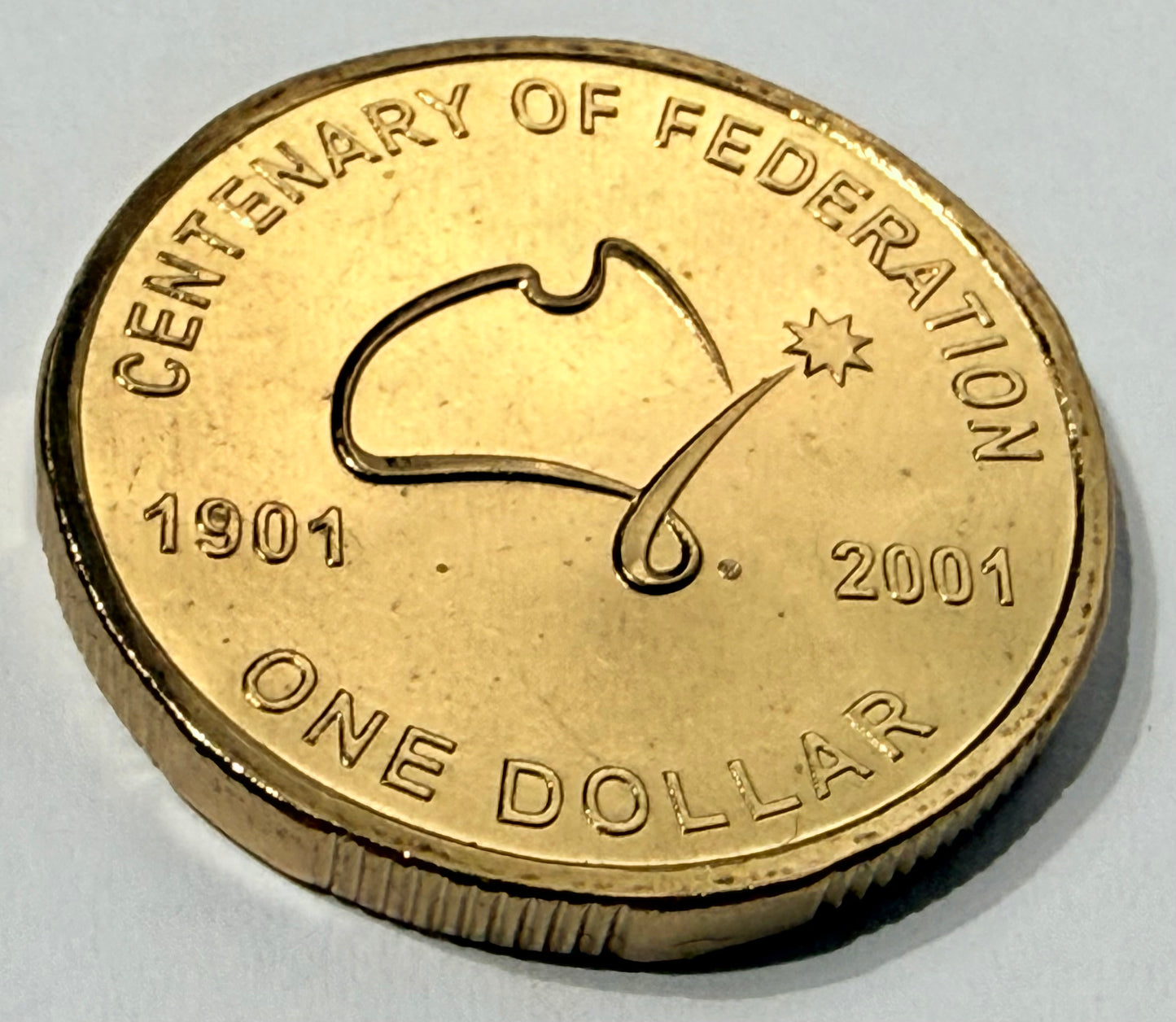 2001 $1 Centenary of Federation Coin - Choice Uncirculated - ex mint set -in 2x2