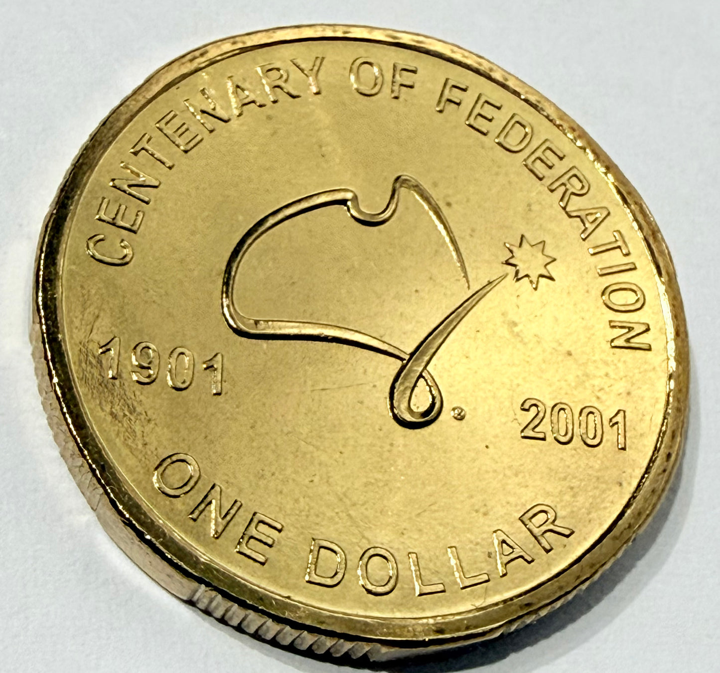 2001 $1 Centenary of Federation Coin - Choice Uncirculated - ex mint set -in 2x2