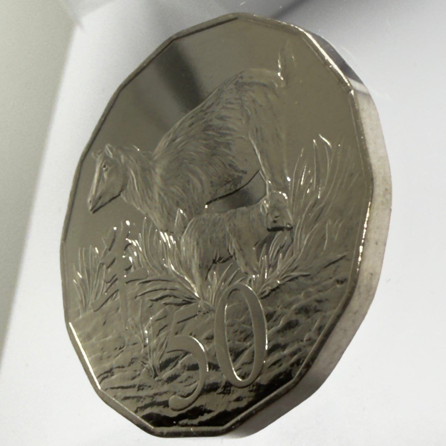 2015 50 Cent Tetra-Decagon - Lunar Year of the Goat GEM Uncirculated in Capsule