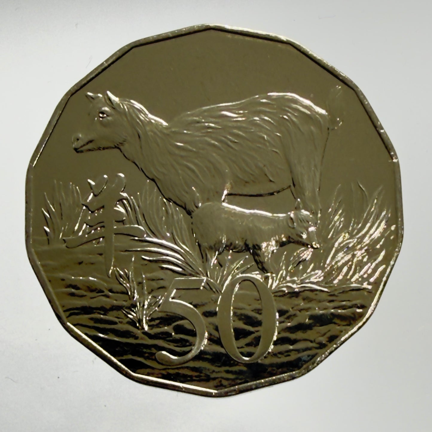 2015 50 Cent Tetra-Decagon - Lunar Year of the Goat GEM Uncirculated in Capsule