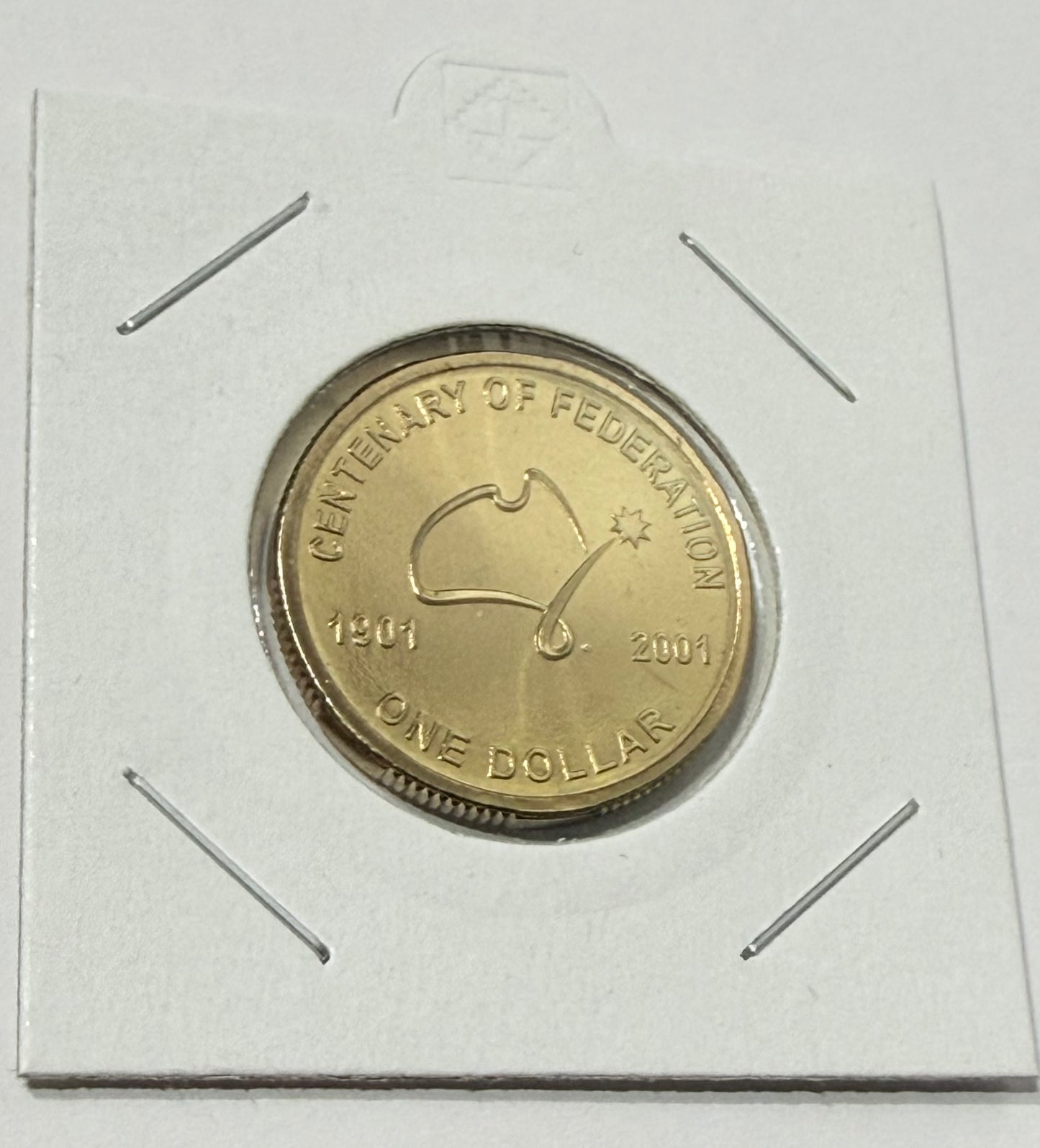 2001 $1 Centenary of Federation Coin - Choice Uncirculated - ex mint set -in 2x2