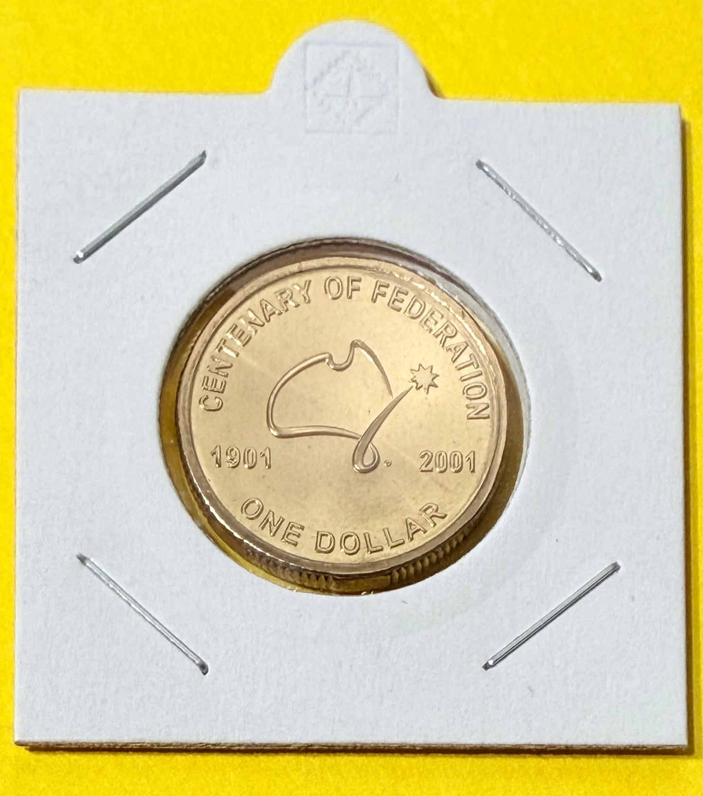 2001 $1 Centenary of Federation Coin - Choice Uncirculated - ex mint set -in 2x2
