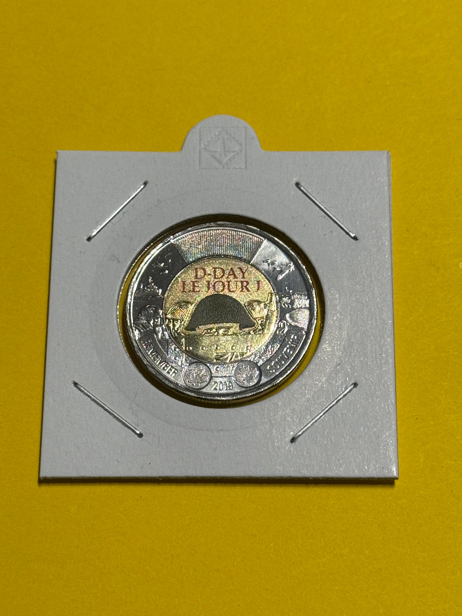 2019 $2 Coin - 75th Anniversary of D-Day Canada - Uncirculated - comes in 2x2 - New Age Numismatics