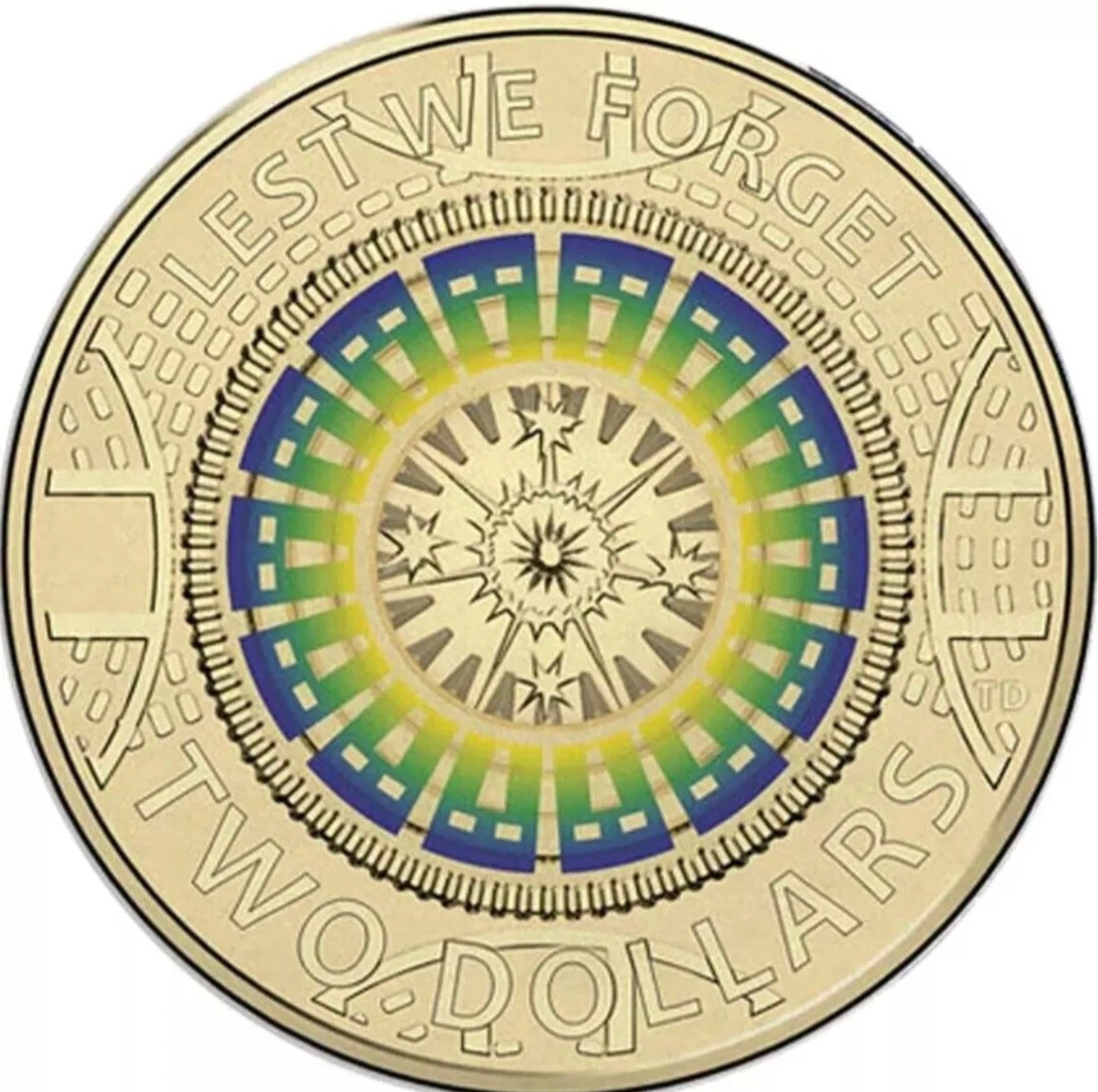 2017 $2 Coin - Uncirculated - Lest We Forget Mosaic - Comes in 2x2 - New Age Numismatics