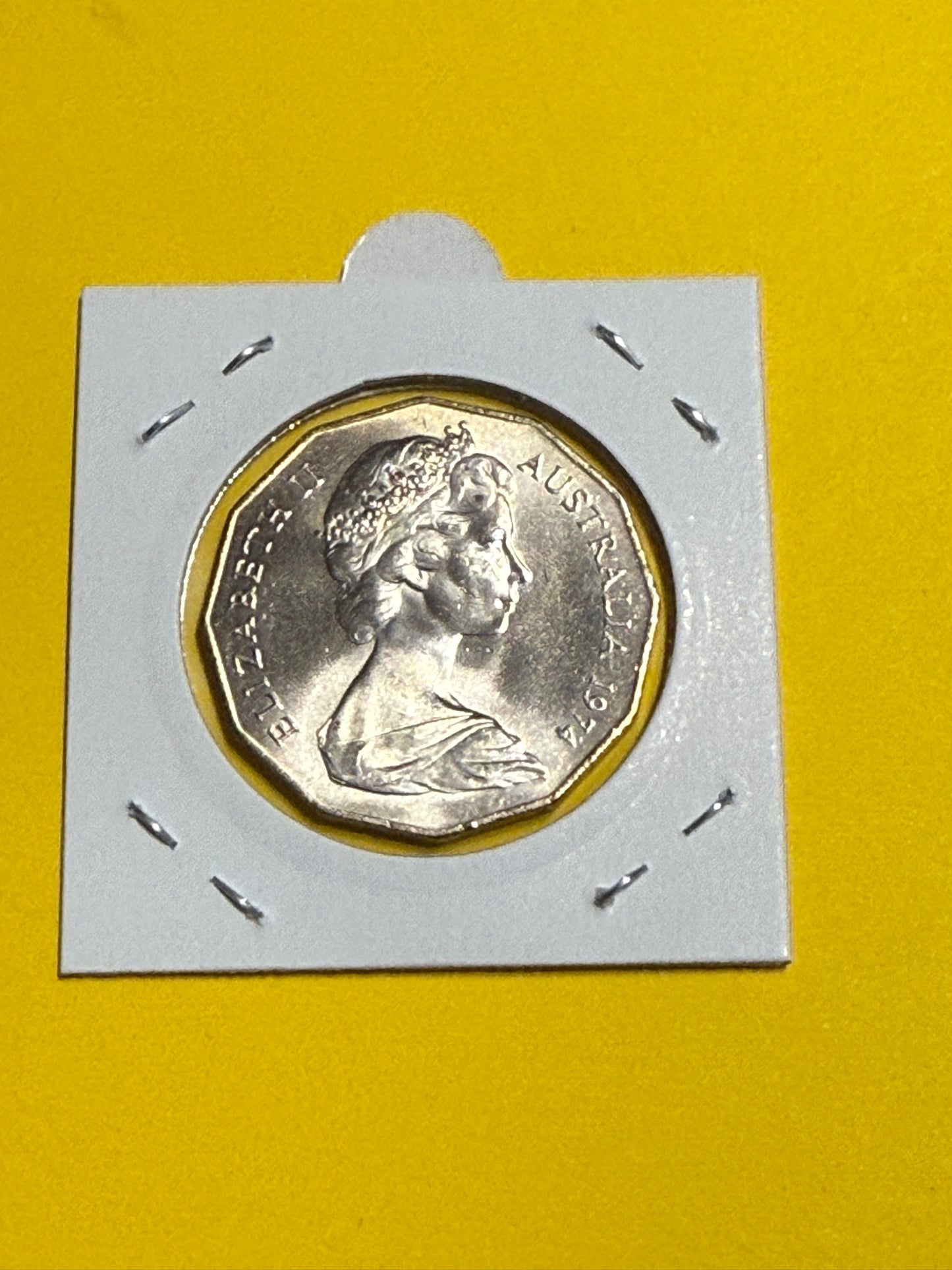 1974 50 Cent Coat of Arms Coin - Uncirculated - Fifty - comes in 2x2 - New Age Numismatics