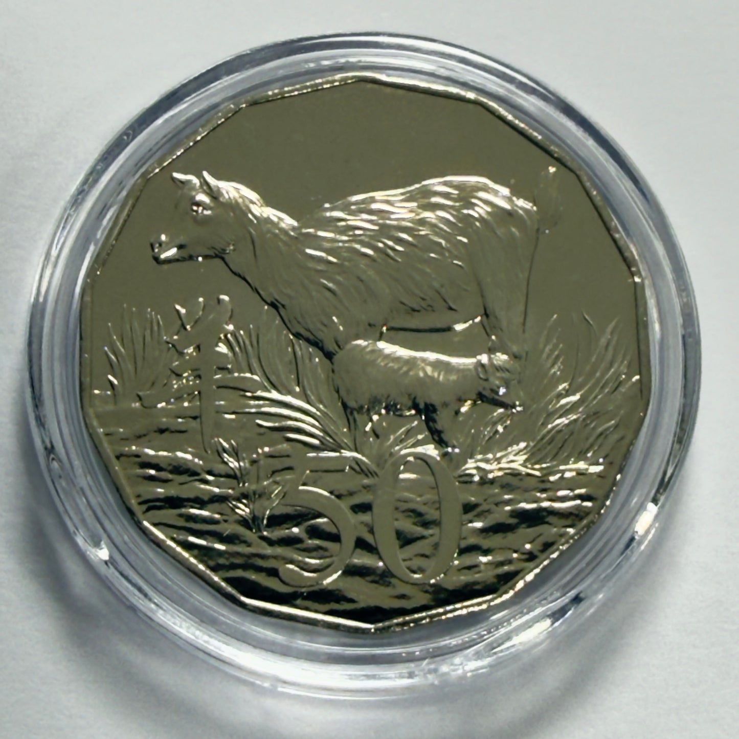 2015 50 Cent Tetra-Decagon - Lunar Year of the Goat GEM Uncirculated in Capsule