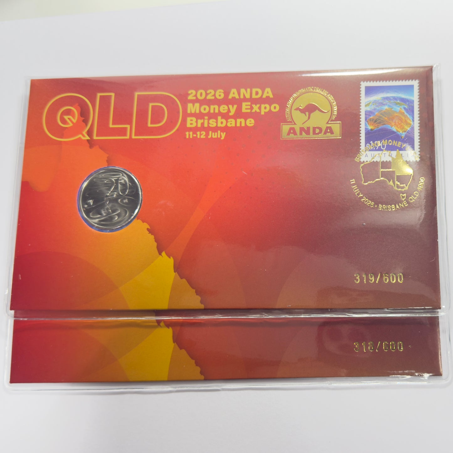 2026 ANDA Money EXPO Brisbane - QLD Privy Mark 20c - 600 Mintage