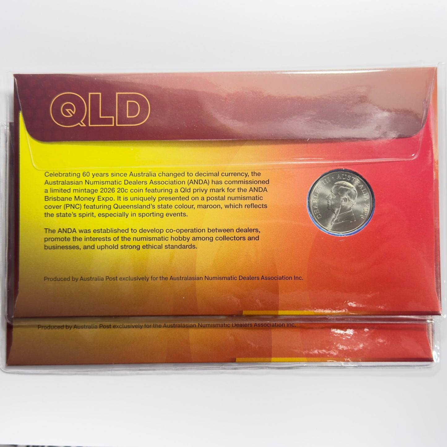 2026 ANDA Money EXPO Brisbane - QLD Privy Mark 20c - 600 Mintage