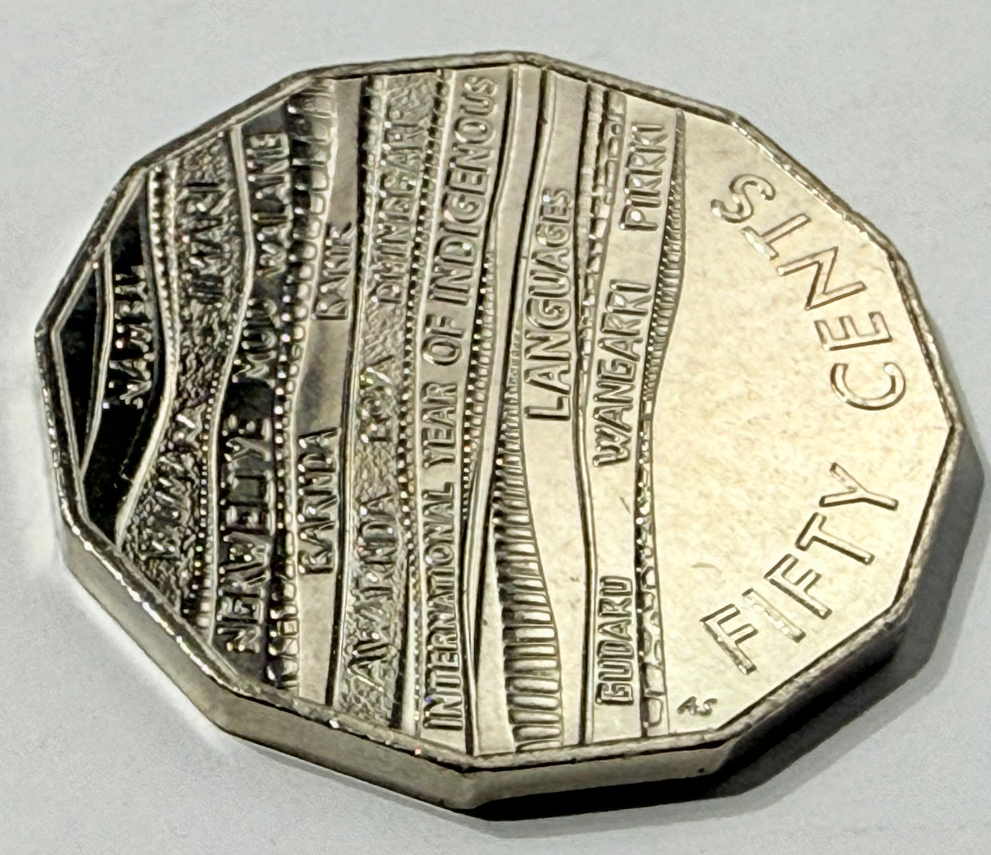 2019 50 Cent Coin - Uncirculated - Indigenous Languages - comes in 2x2