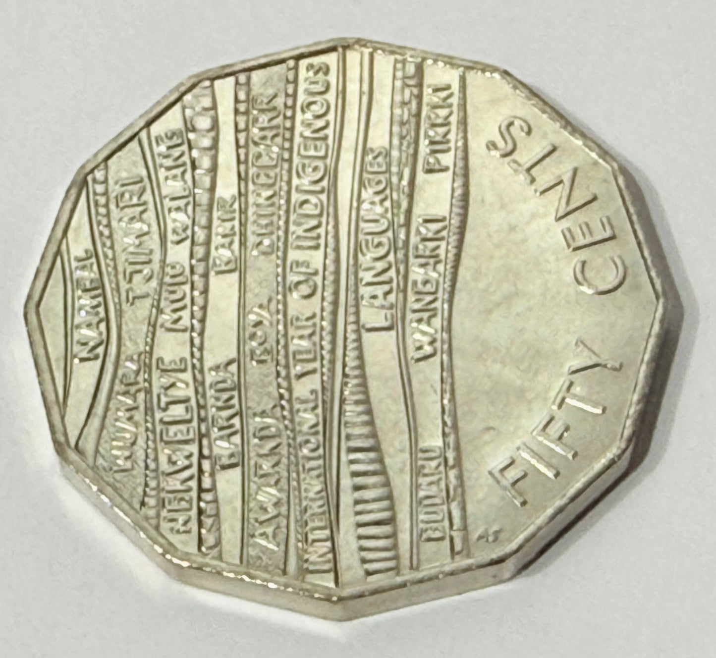 2019 50 Cent Coin - Uncirculated - Indigenous Languages - comes in 2x2