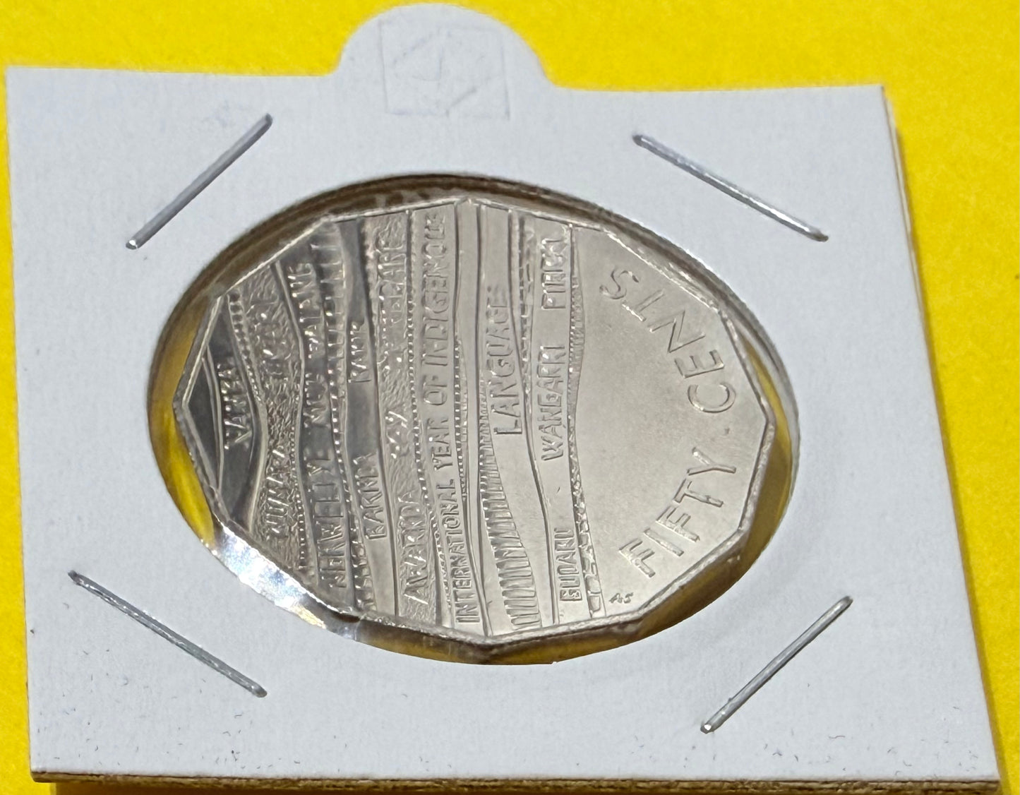 2019 50 Cent Coin - Uncirculated - Indigenous Languages - comes in 2x2
