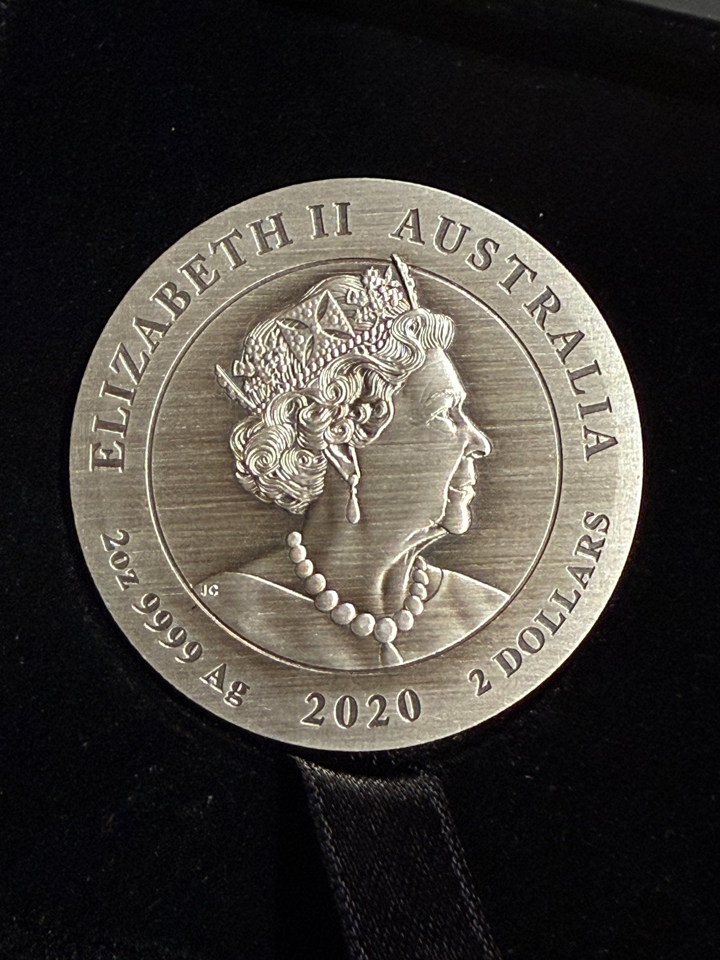 2020 2 Oz Silver Antiqued $2 - 75th Anniversary of the End of WWII - New Age Numismatics