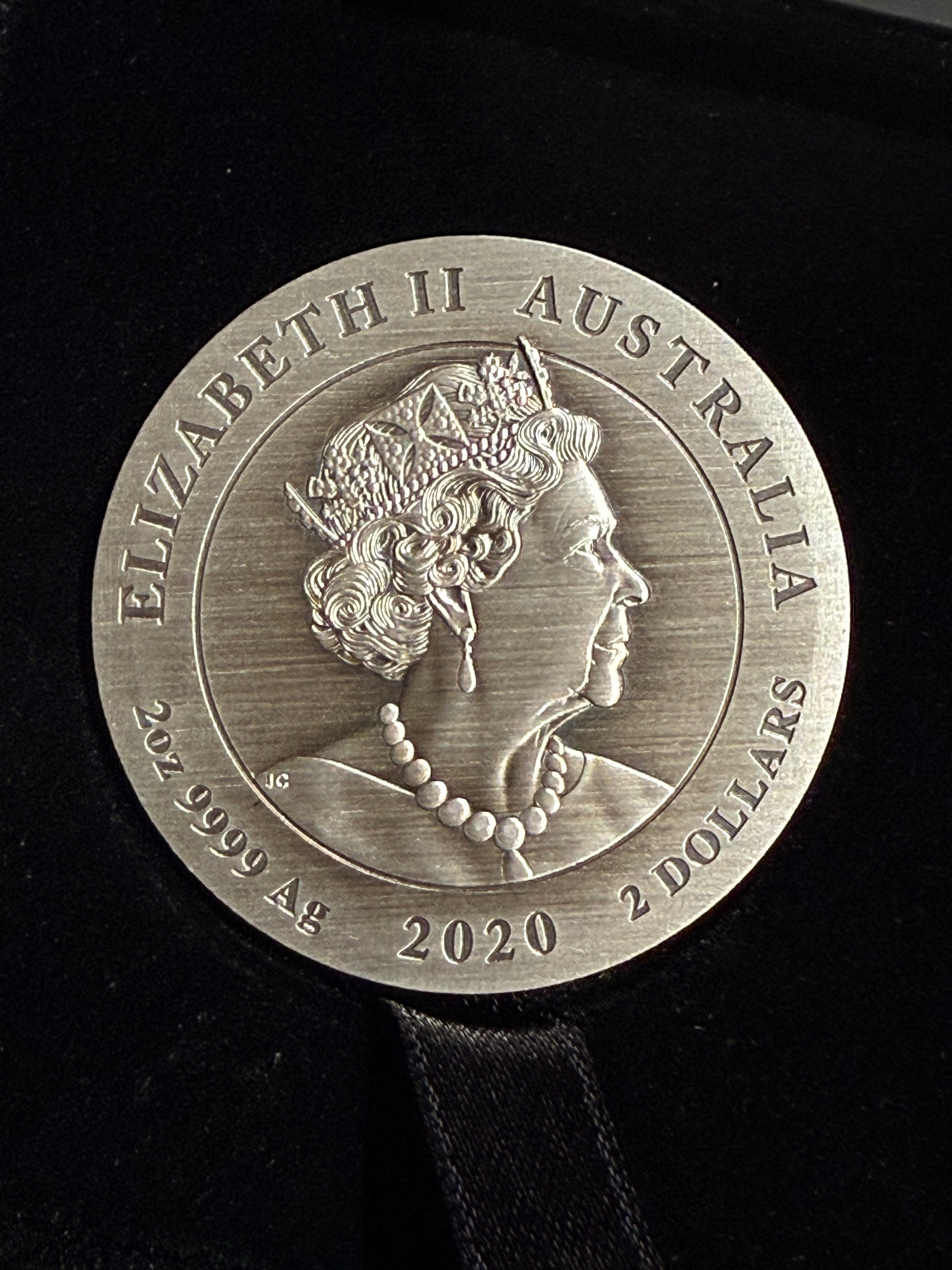 2020 2 Oz Silver Antiqued $2 - 75th Anniversary of the End of WWII - New Age Numismatics