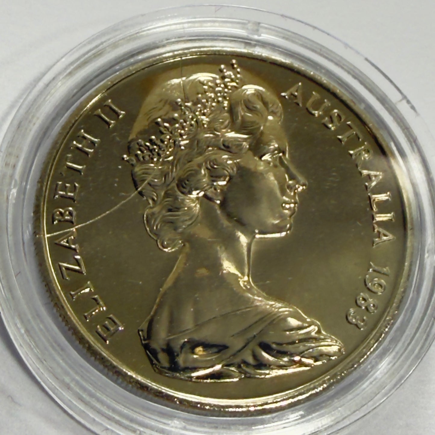 1983 20 Cent Error Coin - Choice Uncirculated-Gem UNC - Struck Through Error