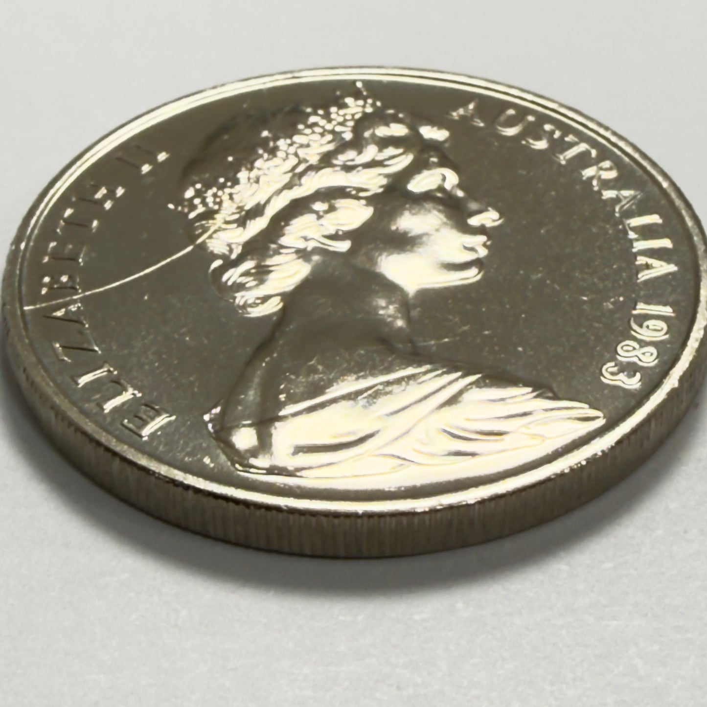 1983 20 Cent Error Coin - Choice Uncirculated-Gem UNC - Struck Through Error