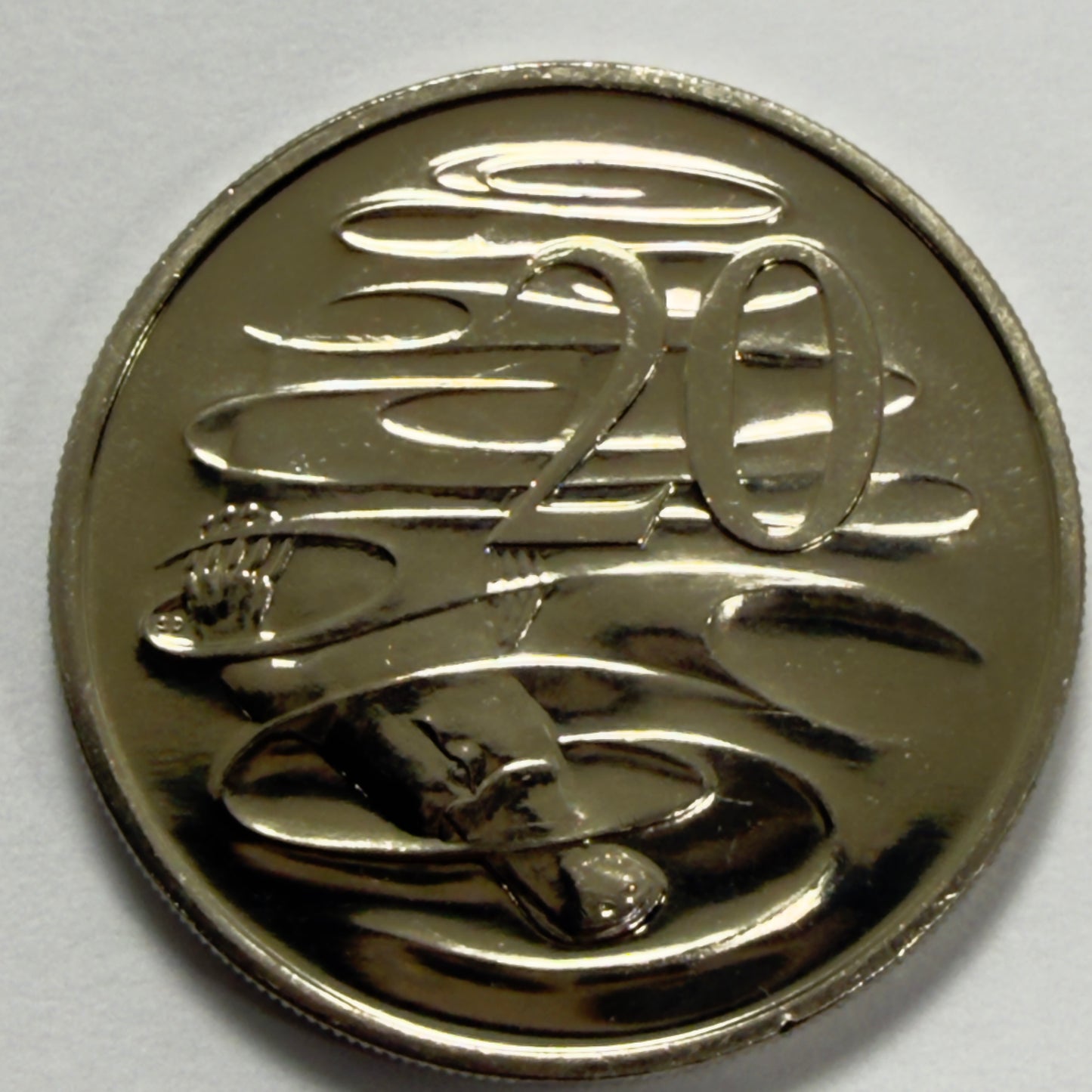 1983 20 Cent Error Coin - Choice Uncirculated-Gem UNC - Struck Through Error