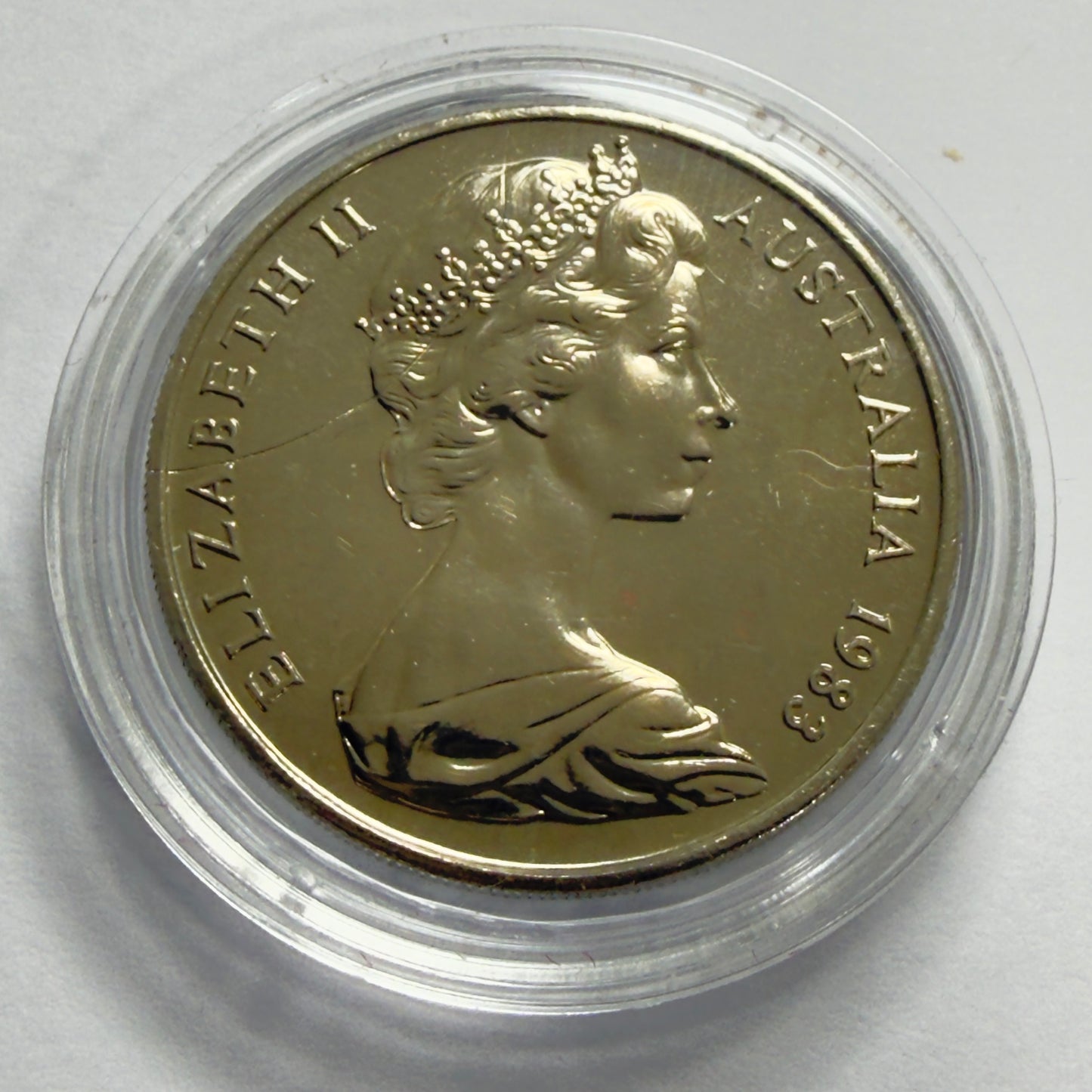 1983 20 Cent Error Coin - Choice Uncirculated-Gem UNC - Struck Through Error