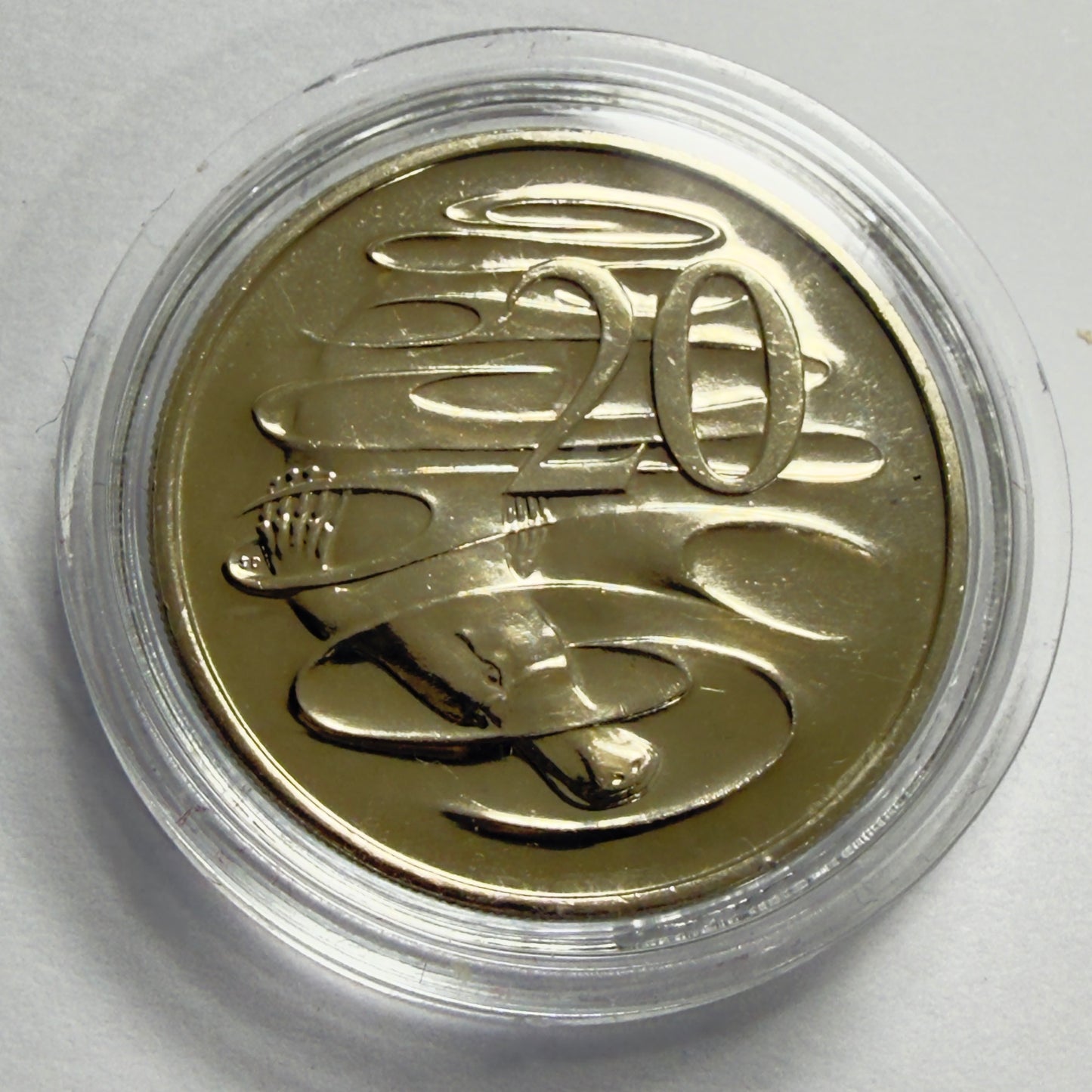 1983 20 Cent Error Coin - Choice Uncirculated-Gem UNC - Struck Through Error
