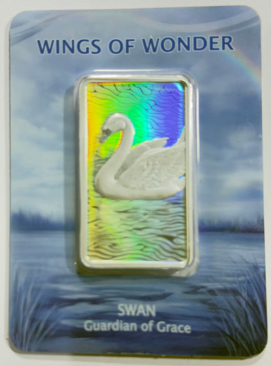 2026 Wings of Wonder - 1 Oz Hologram Bar - #262 of Only 333 Minted - Swan Guardian of Grace
