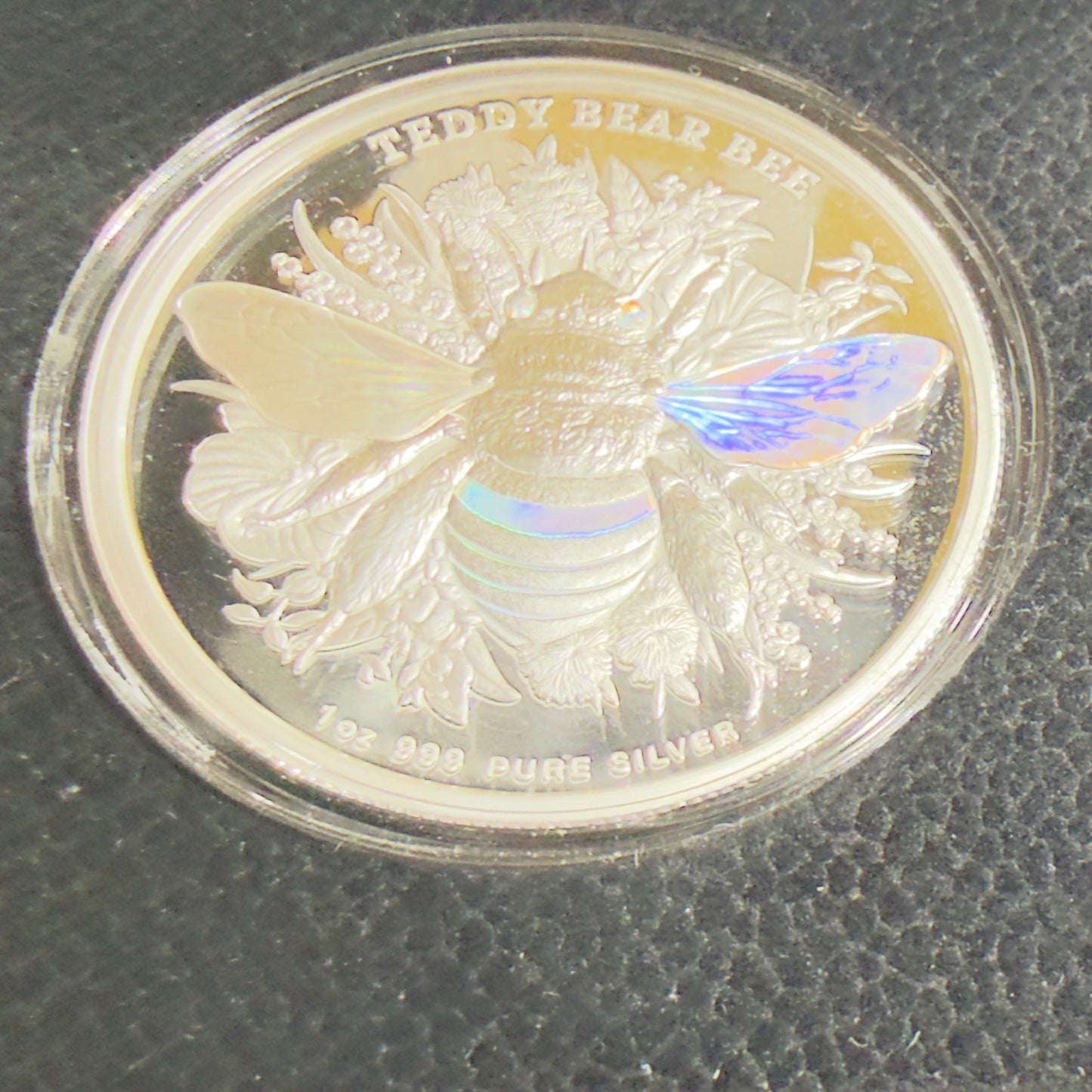 2026 Australian Native Bees "Teddy Bear Bee" 1 Oz Silver Proof Hologram Coin