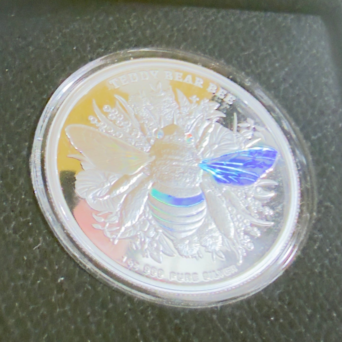 2026 Australian Native Bees "Teddy Bear Bee" 1 Oz Silver Proof Hologram Coin