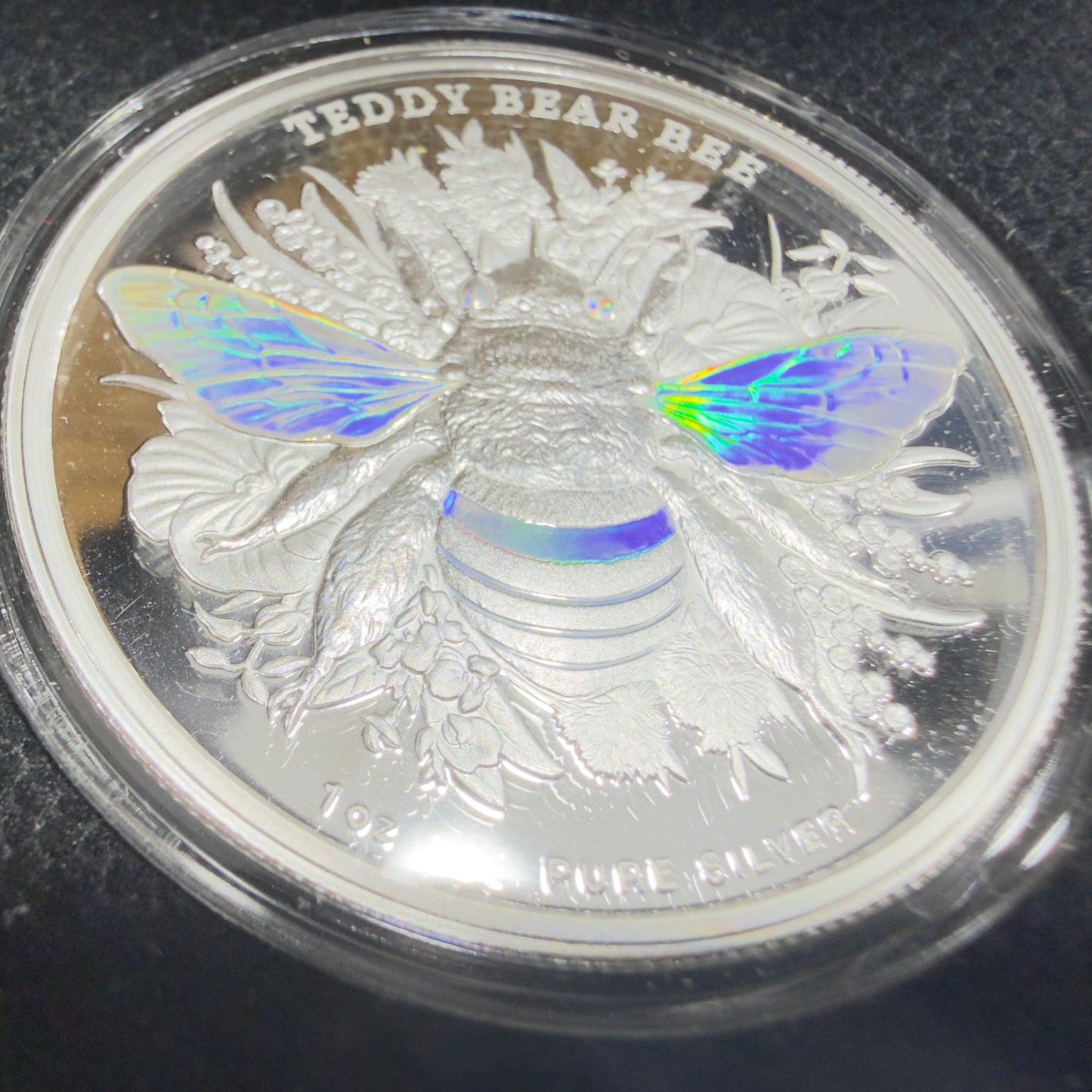 2026 Australian Native Bees "Teddy Bear Bee" 1 Oz Silver Proof Hologram Coin