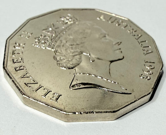 1998 50 Cent Coin - Uncirculated - Bass And Flinders -  Comes In 2x2