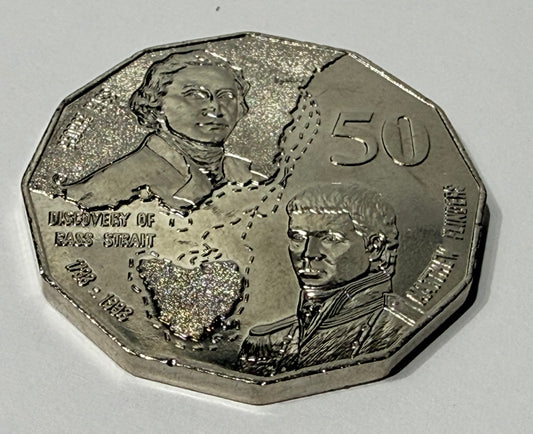 1998 50 Cent Coin - Uncirculated - Bass And Flinders -  Comes In 2x2