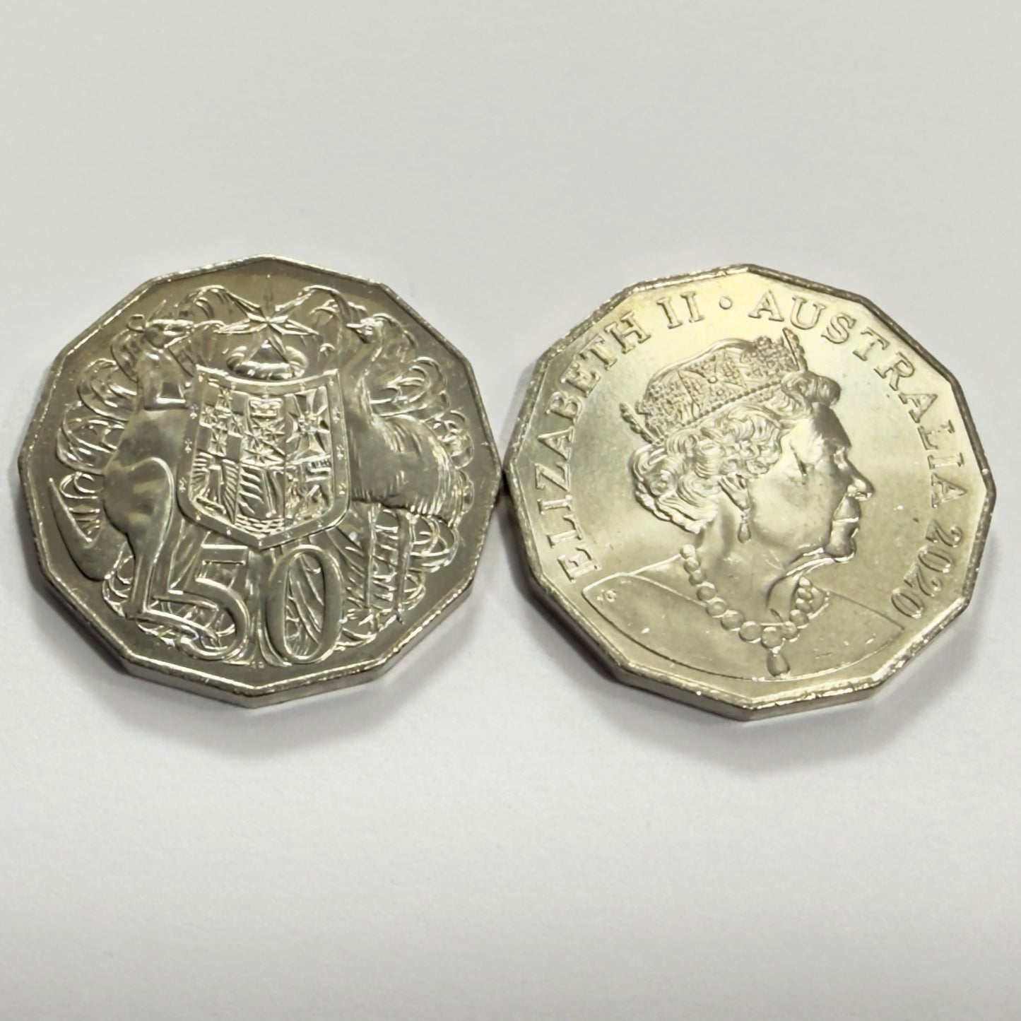2020 50 Cent Coin - Uncirculated - Low Mintage - 1.08 Million - Comes In 2x2