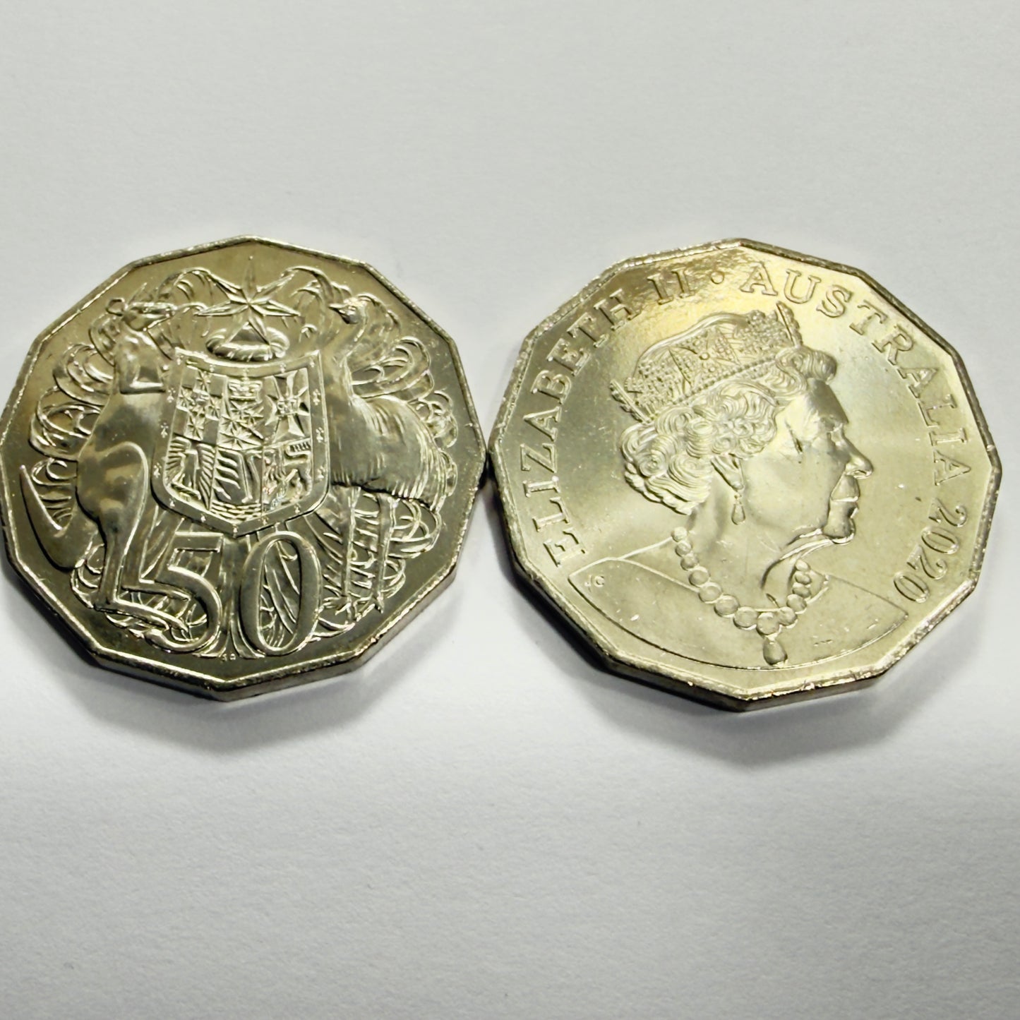 2020 50 Cent Coin - Uncirculated - Low Mintage - 1.08 Million - Comes In 2x2