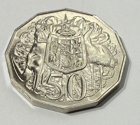 1985 50 Cent Coin - Uncirculated - Low Mintage 1 Million - Ex MINT SET  coin