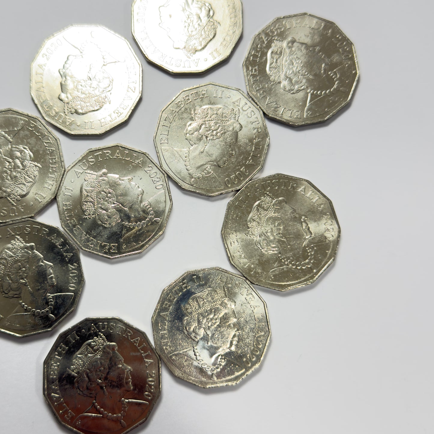 2020 50 Cent Struck Through Oil/Grease/Water Taken From RAM Bags in 2x2