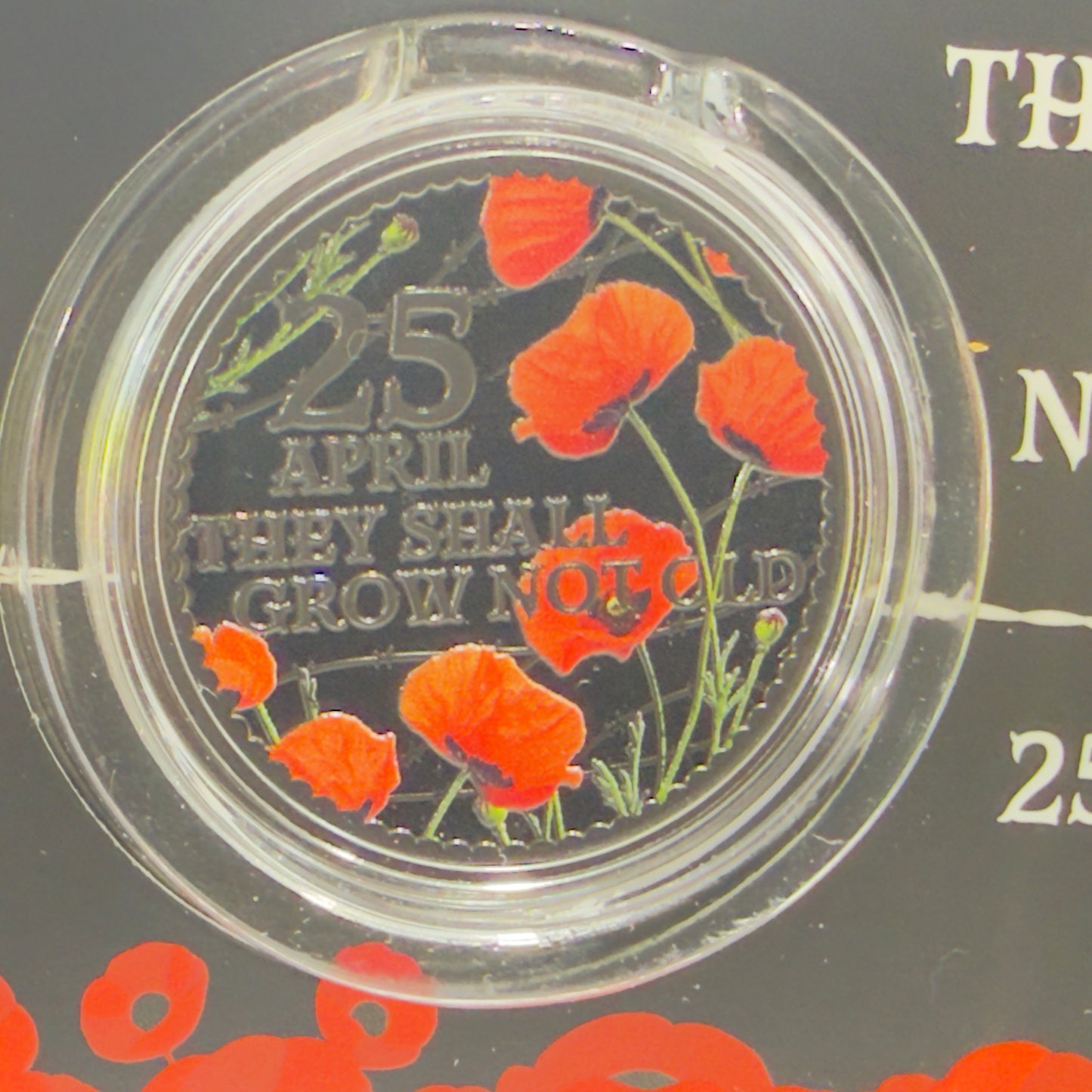 2026 50 Cent Coin - 25th APRIL THEY SHALL GROW NOT OLD - on Card