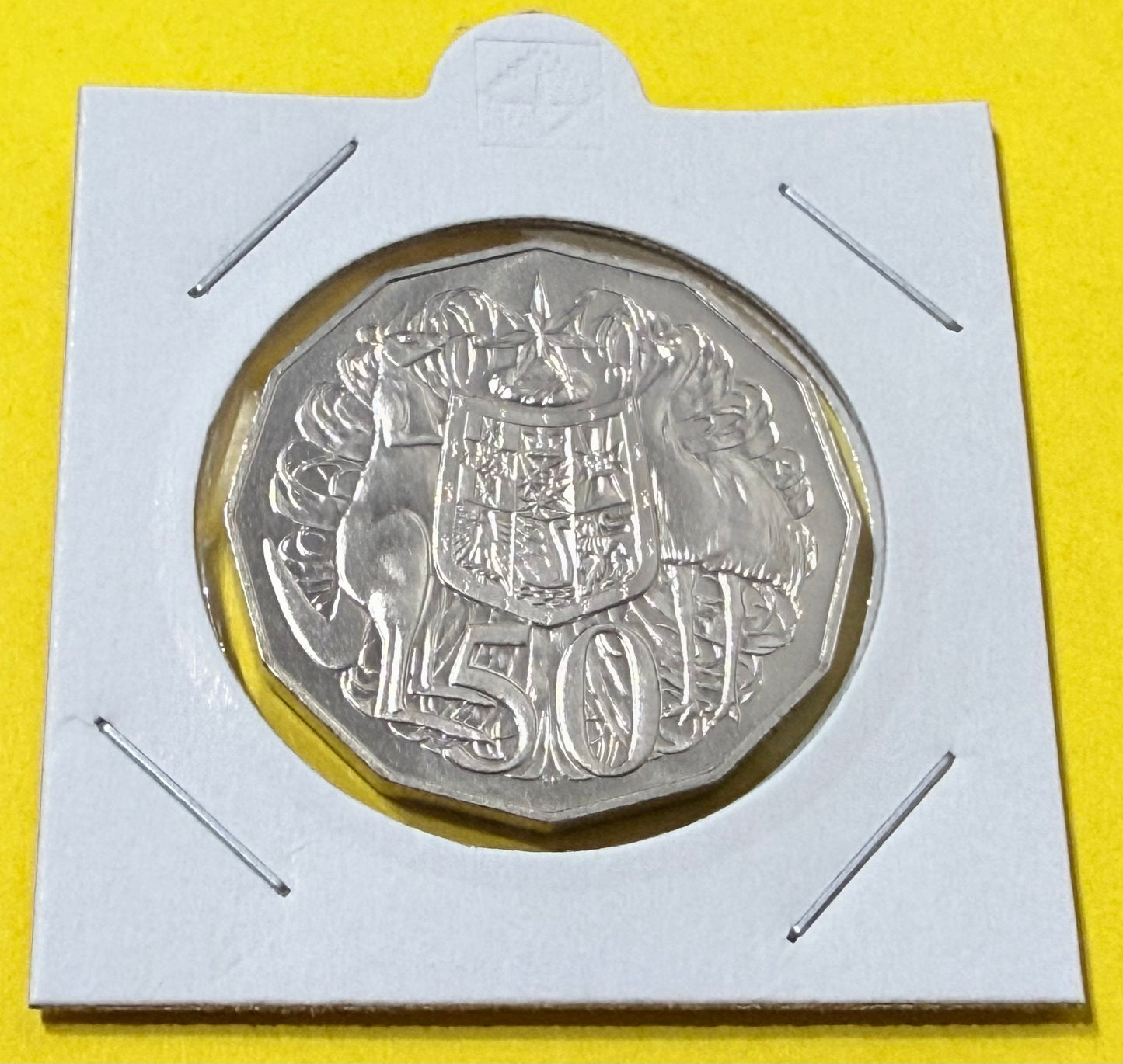 1996 50 Cent Coin - Choice Uncirculated - ex mint set coin - comes in 2x2