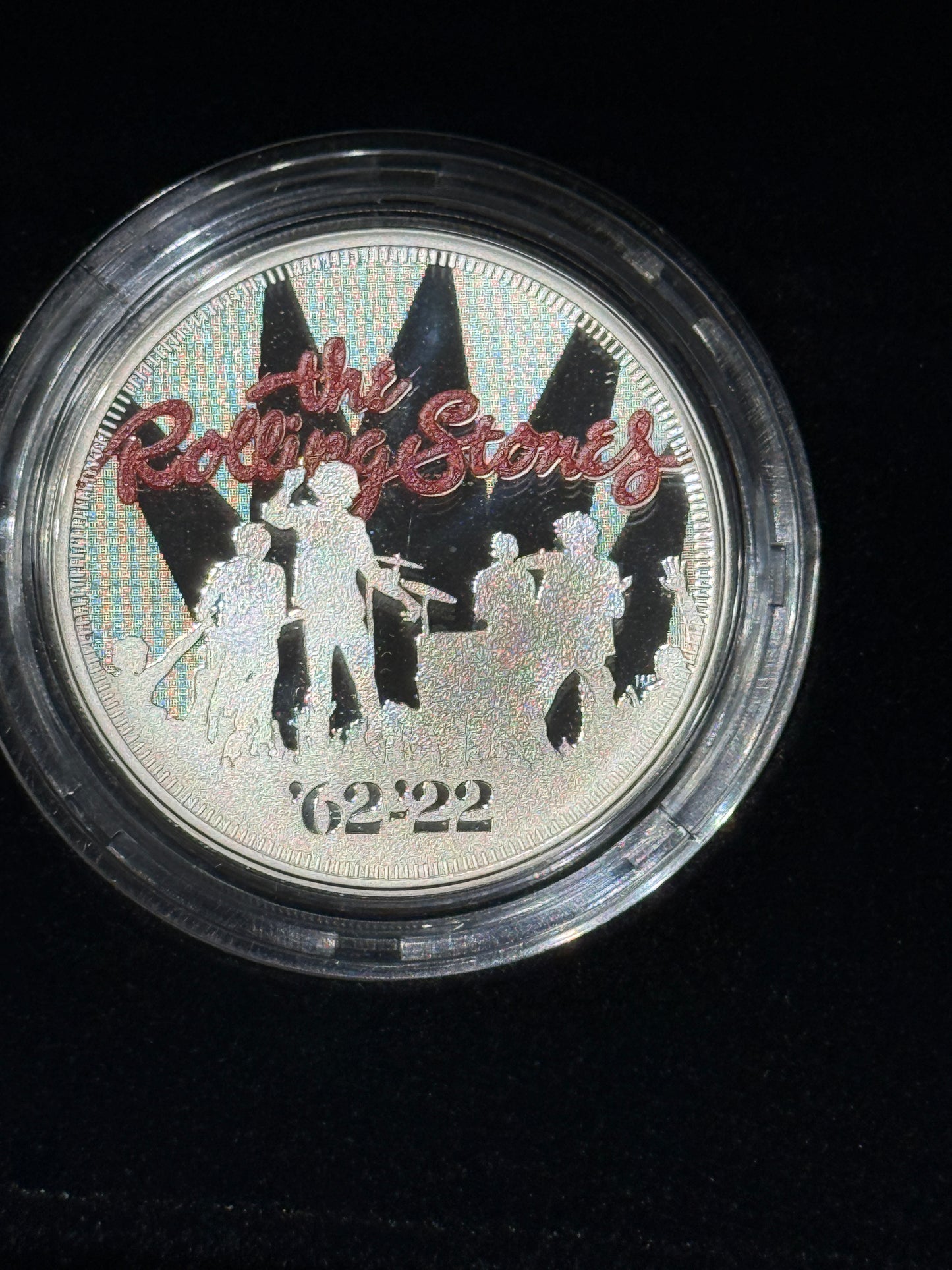 2022 UK 1 Oz Silver PROOF Colour Coin - The Rolling Stones Sixty - New Age Numismatics