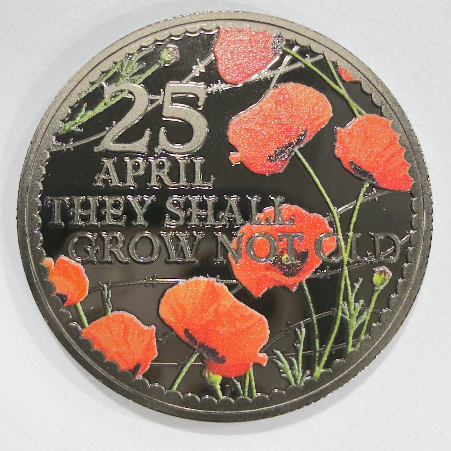 2026 50 Cent Coin - 25th APRIL THEY SHALL GROW NOT OLD - on Card