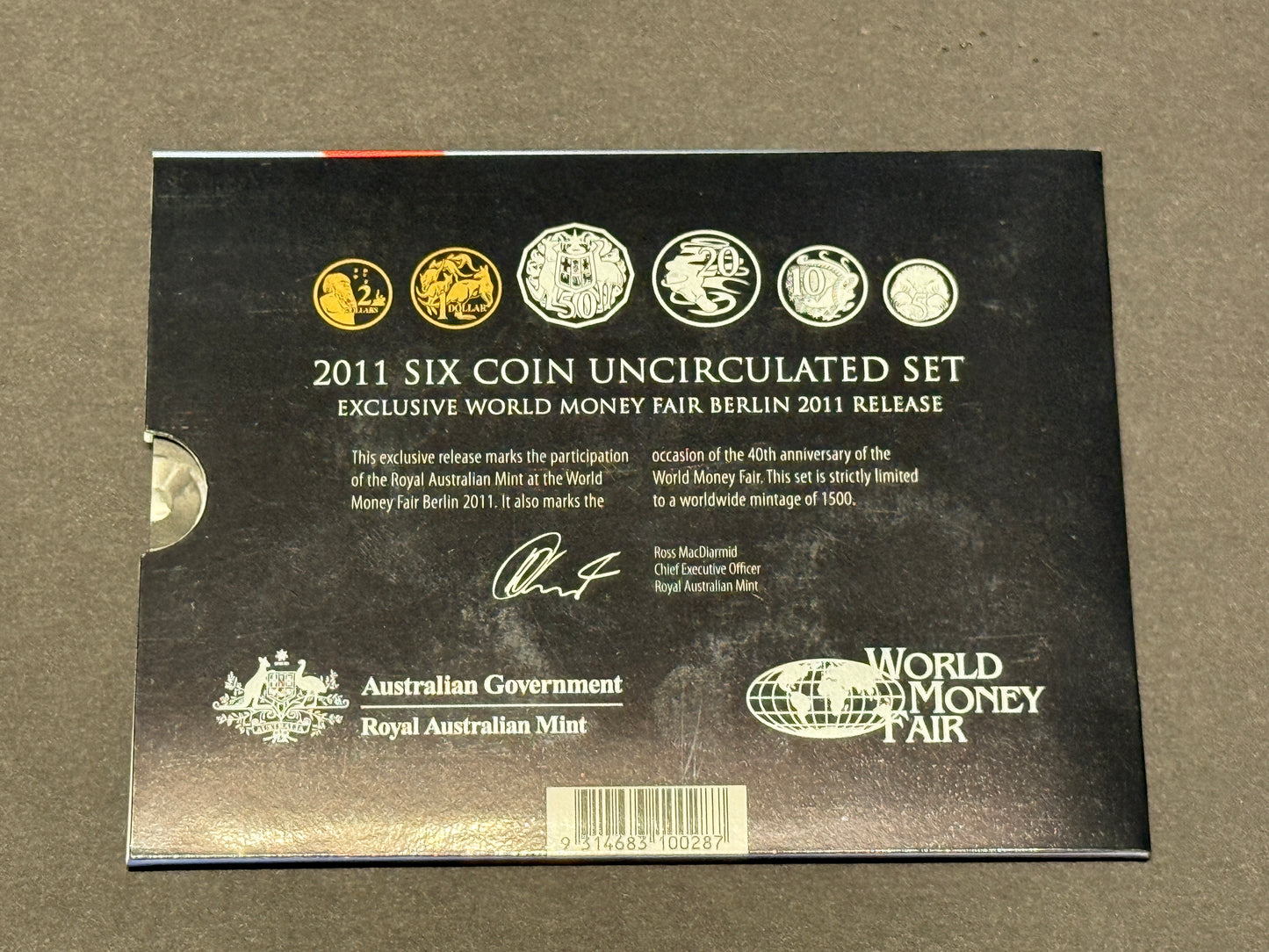2011 Six Coin Uncirculated Set Berlin World Money Fair Release - New Age Numismatics