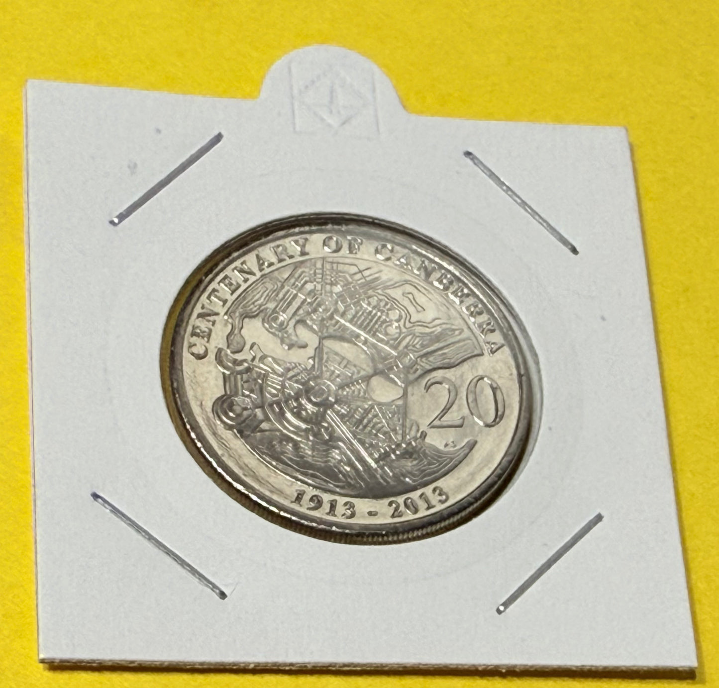 2013 20 Cent Coin - Centenary of Canberra - Uncirculated - Comes in 2x2