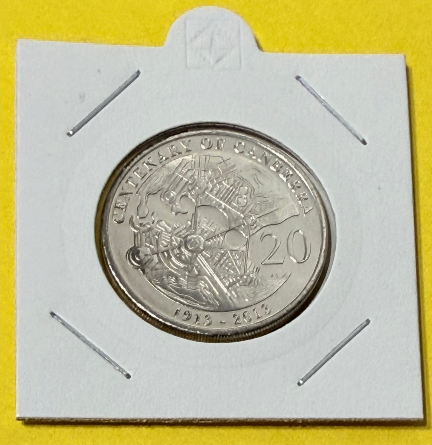 2013 20 Cent Coin - Centenary of Canberra - Uncirculated - Comes in 2x2