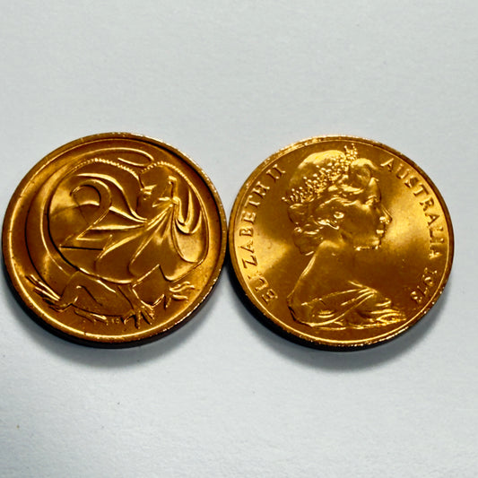 1973 2 Cent Coin - Uncirculated - Two Cent 2c - ex RAM Roll - comes in 2x2
