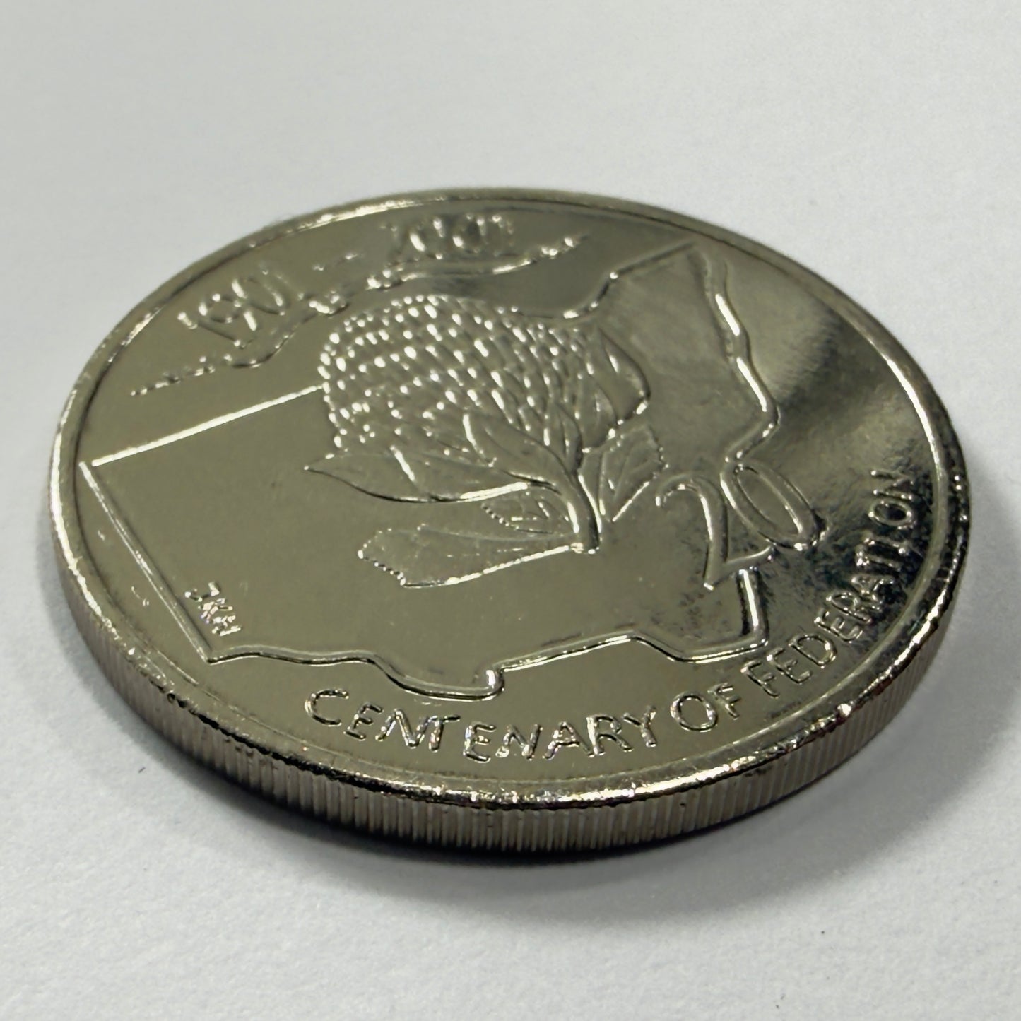 2001 20 Cent - NSW Centenary of Federation - Uncirculated - in 2x2
