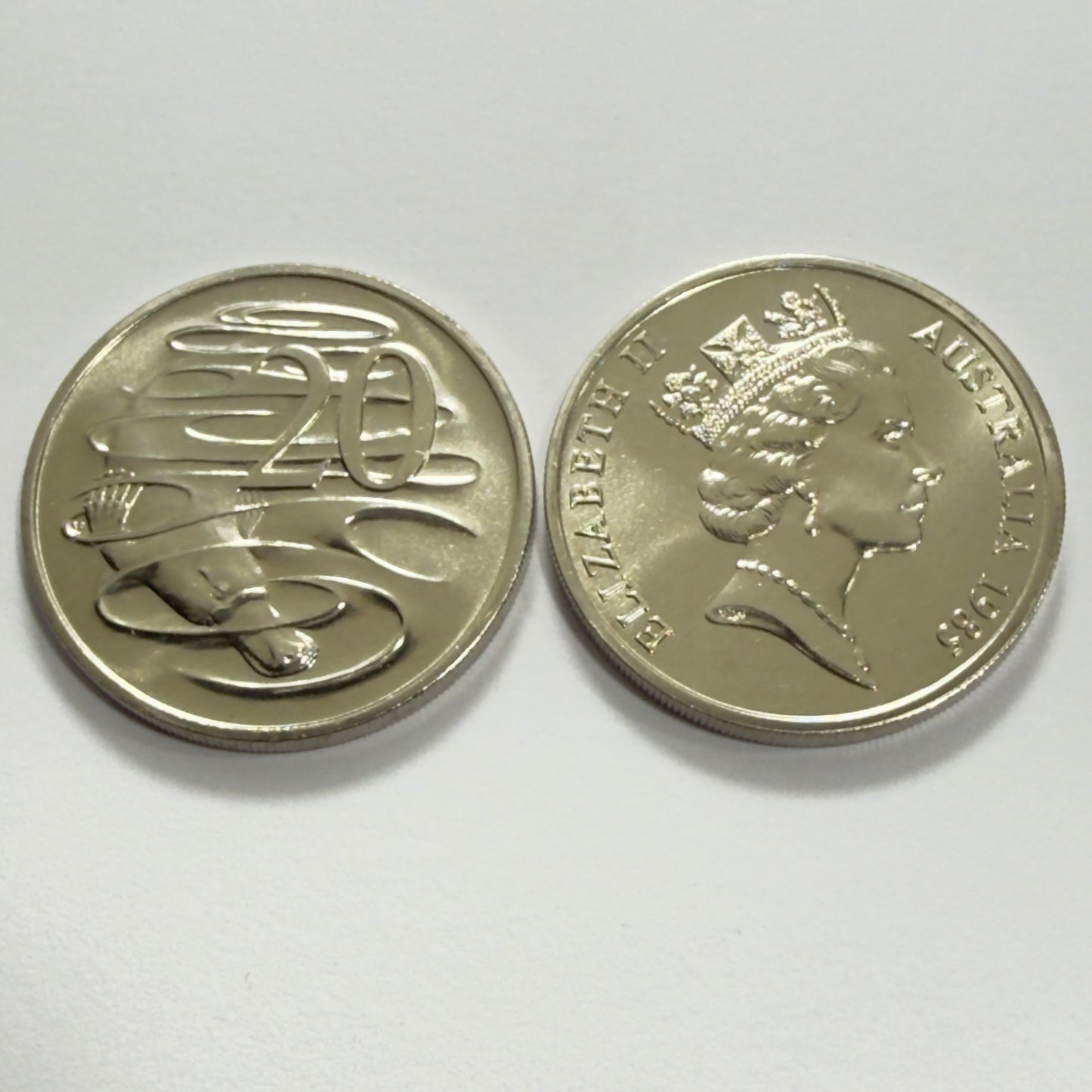 1985 20 Cent Coin - Uncirculated -  Ex Mint Set 20c - comes In 2x2