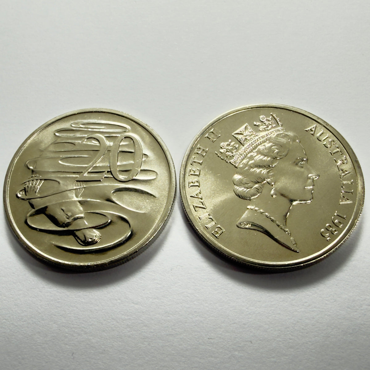 1985 20 Cent Coin - Uncirculated -  Ex Mint Set 20c - comes In 2x2