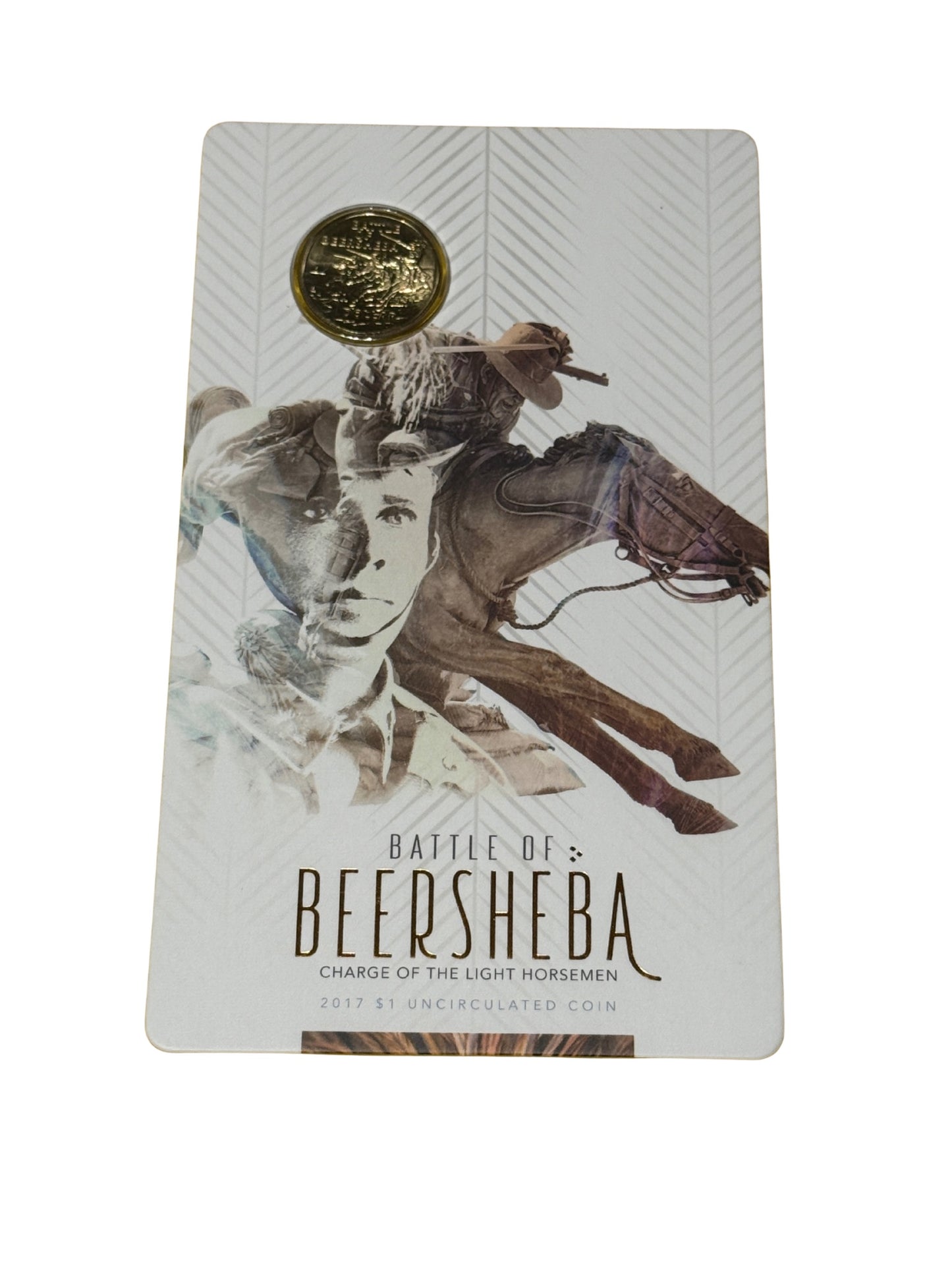 2017 $1 Battle of Beersheba - Charge of the Light Horsemen - Carded Coin - New Age Numismatics